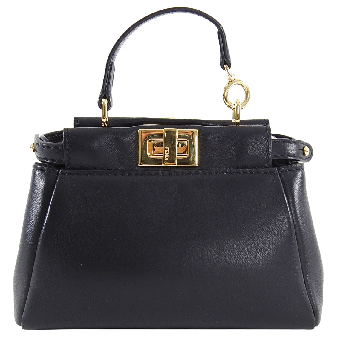 Fendi Black Micro Mini Peekaboo Crossbody Bag