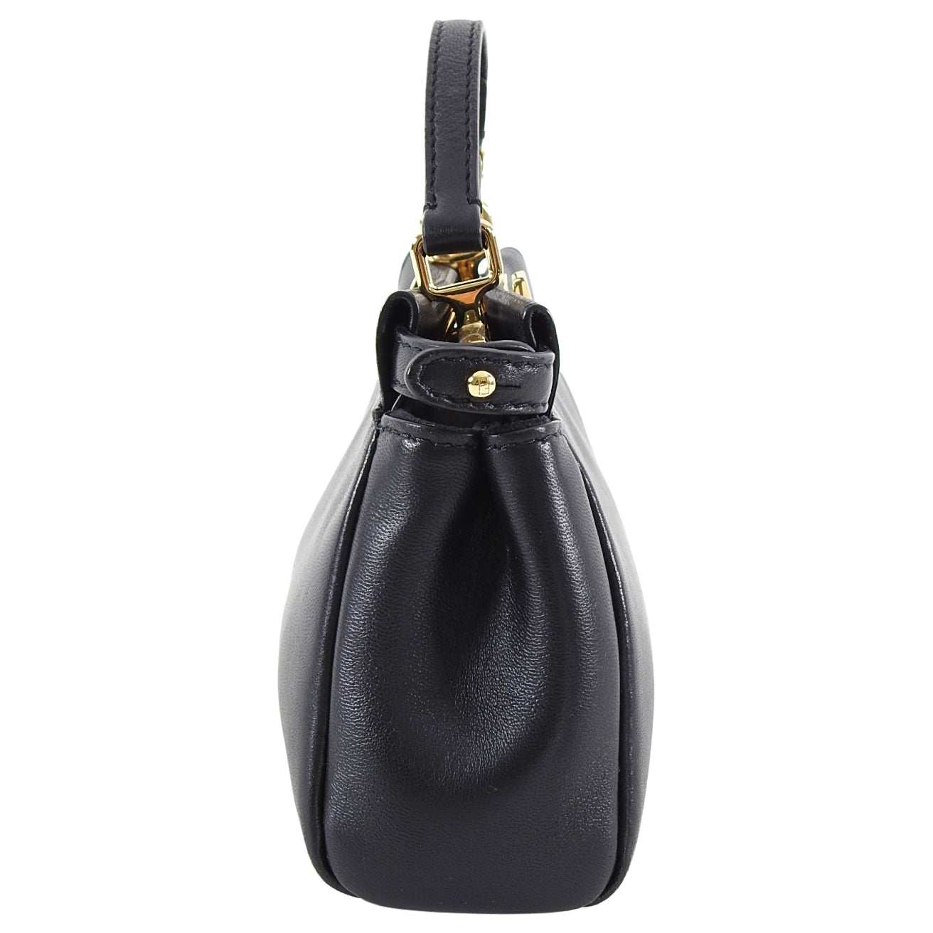Fendi Black Micro Mini Peekaboo Crossbody Bag