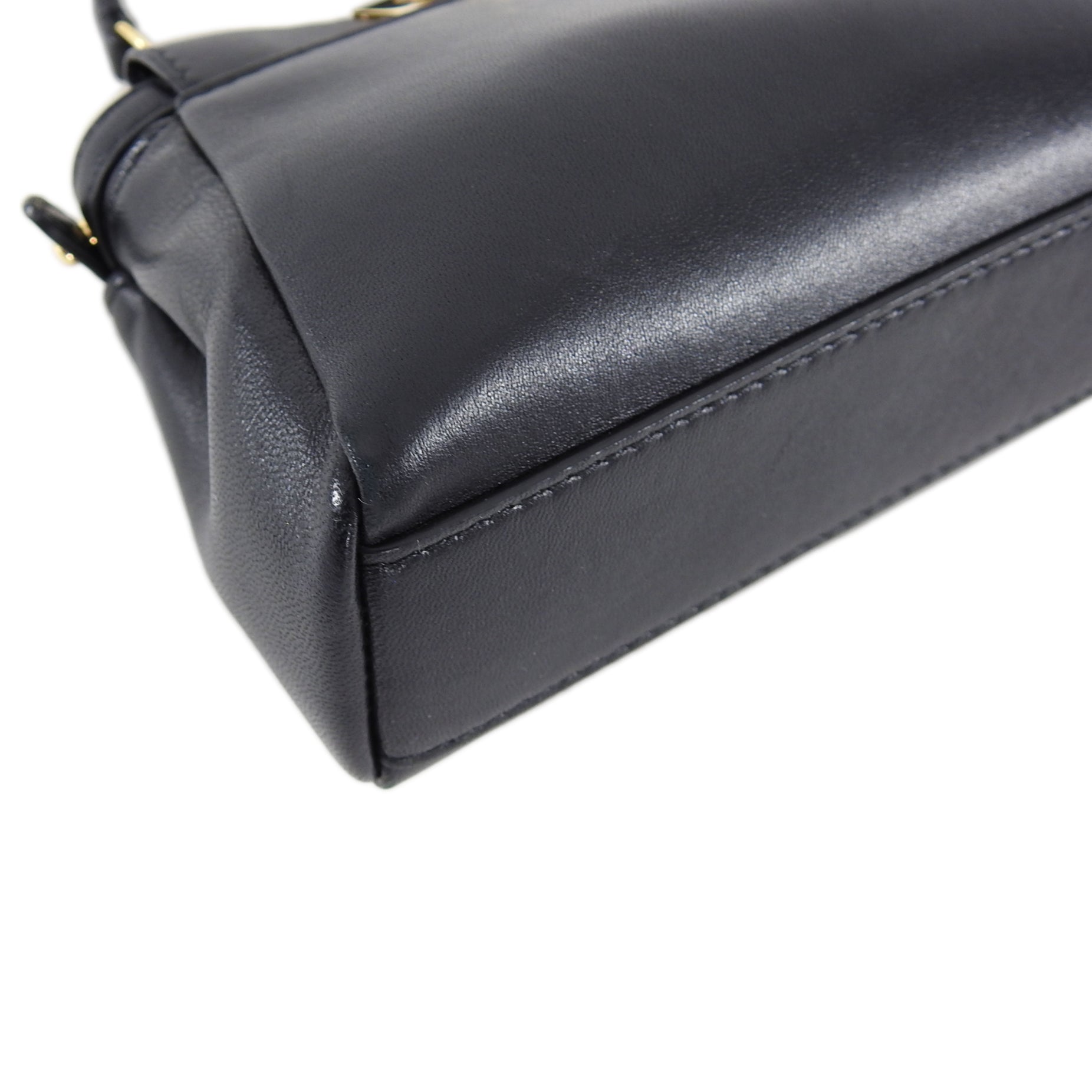 Fendi Black Micro Mini Peekaboo Crossbody Bag