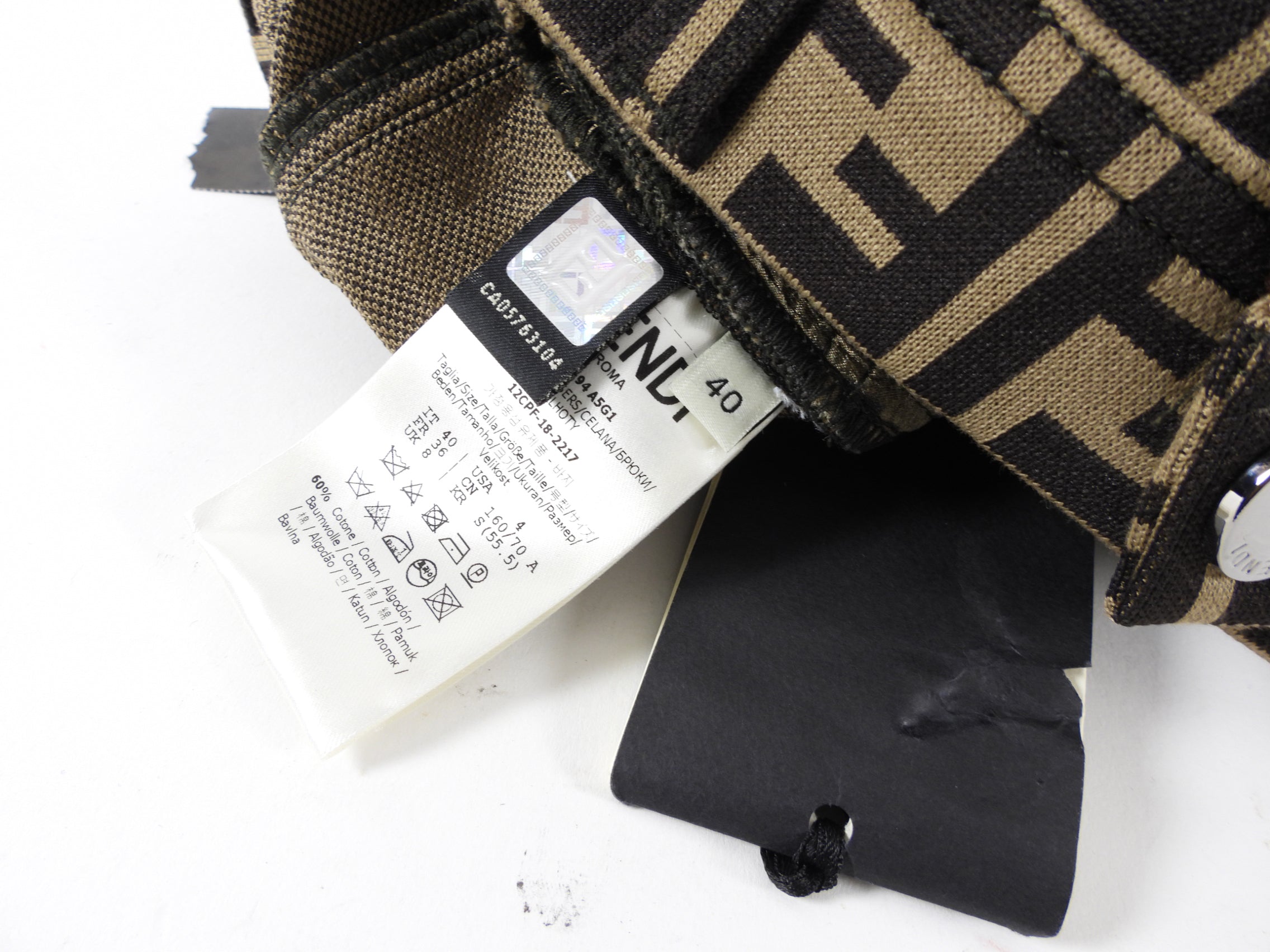 Fendi Zucca Knit Jersey Skinny Pants - IT40 / USA 2/4