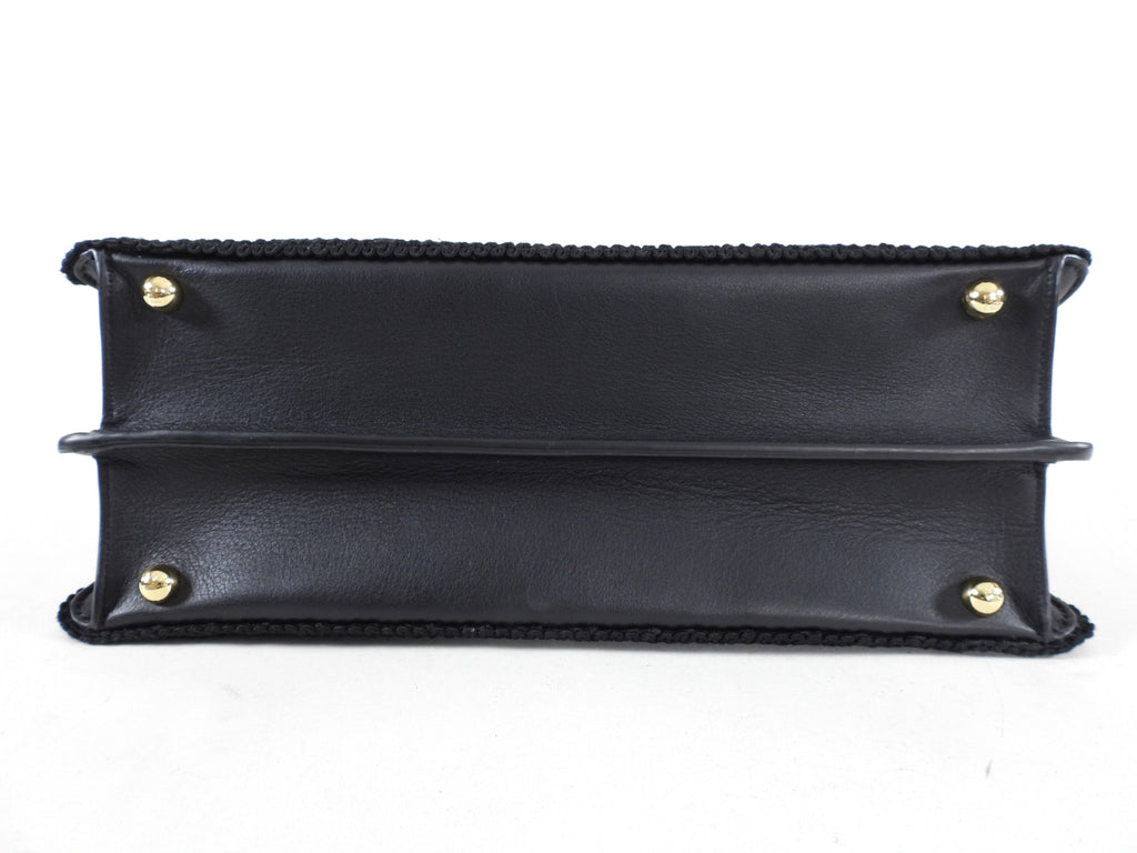 Fendi 2021 Medium Peekaboo ISeeU Black Lace Bag