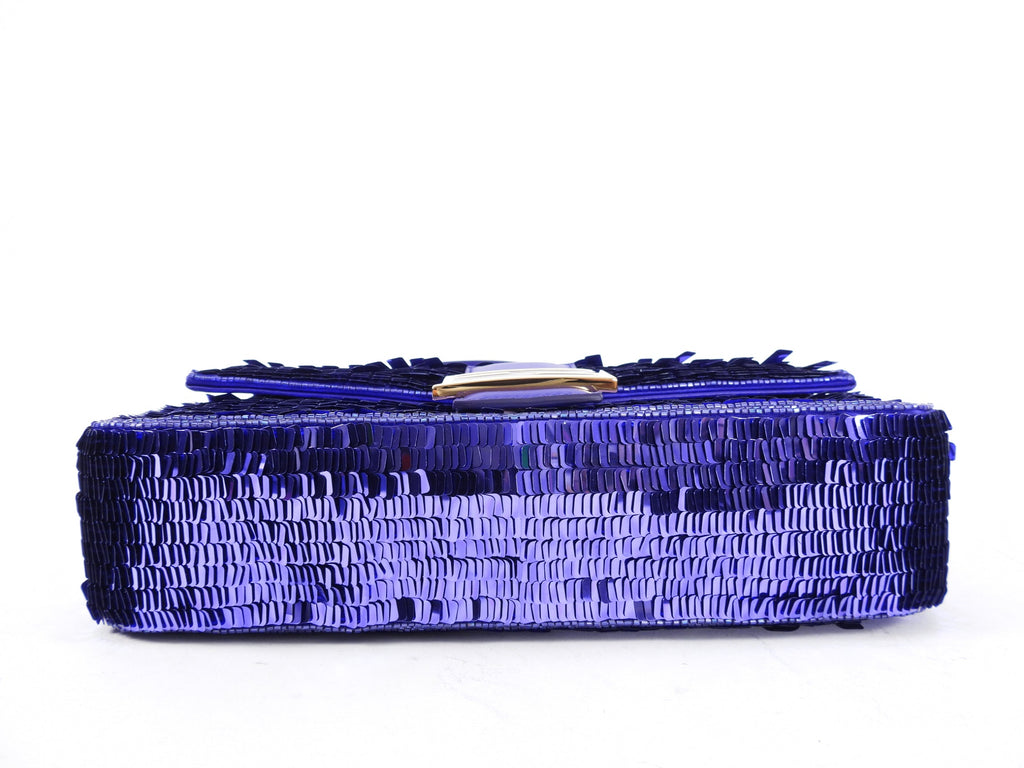Fendi Purple Sequin Baguette 25th Anniversary