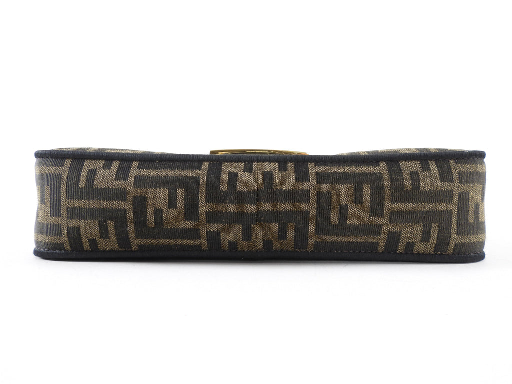 Fendi Brown FF Zucca Medium Two Way Baguette Bag