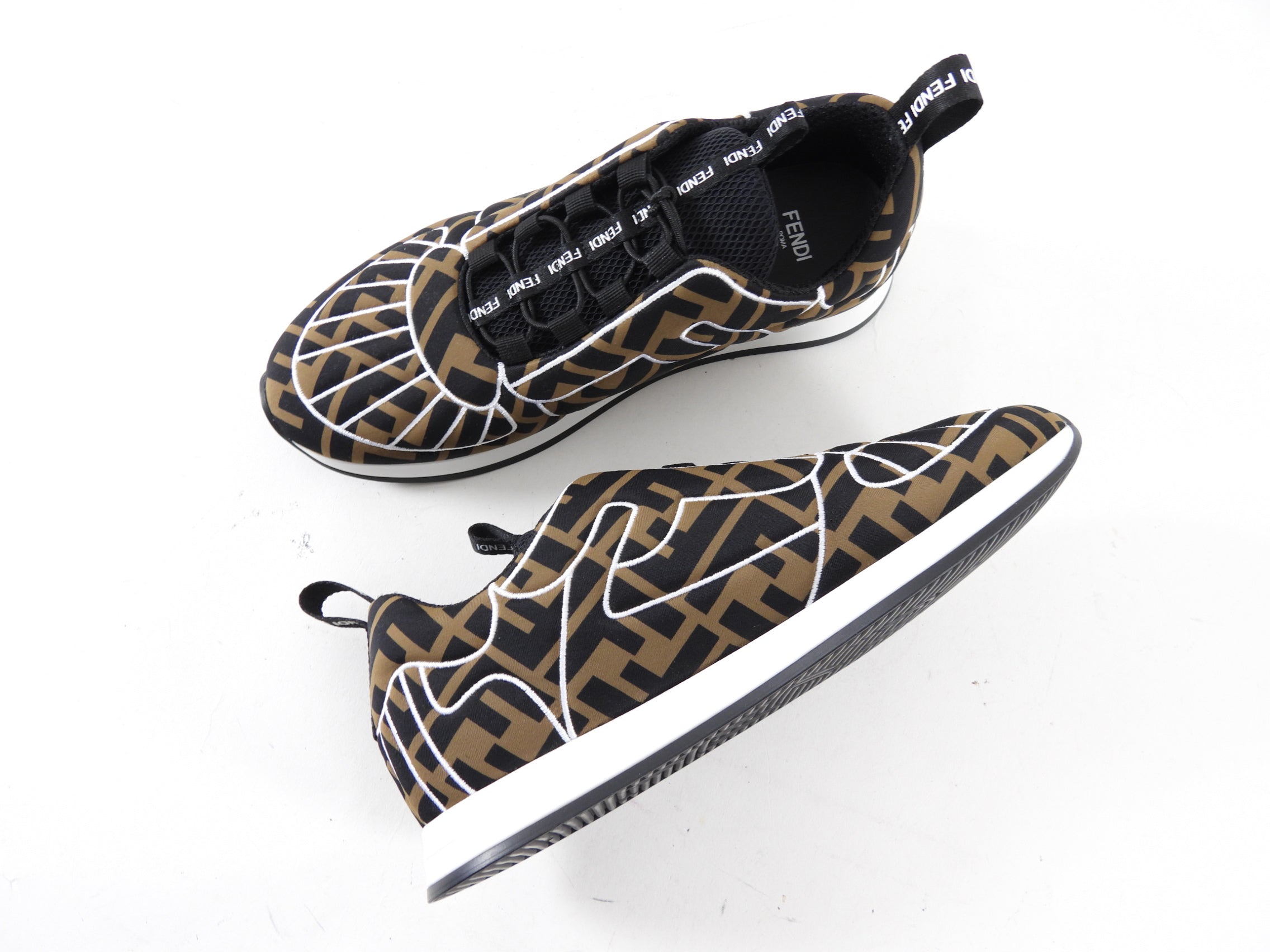 Fendi Zucca Top Stitch Sneakers - 36.5