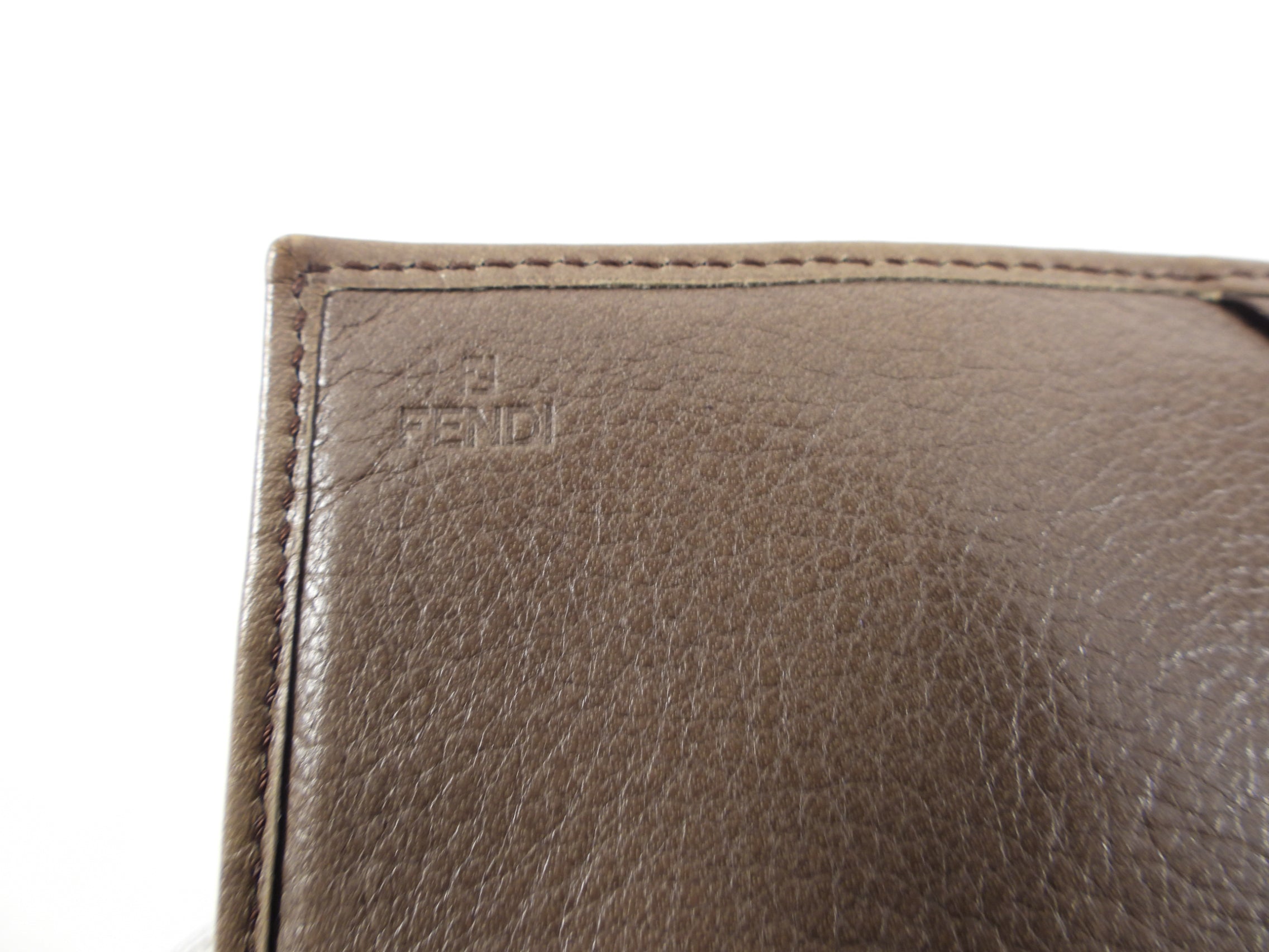 Fendi Brown Monogram Canvas Vintage Long Bifold Wallet