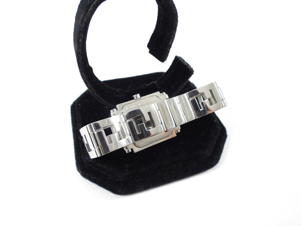 Fendi Satinless Square Face FF Logo Band Watch