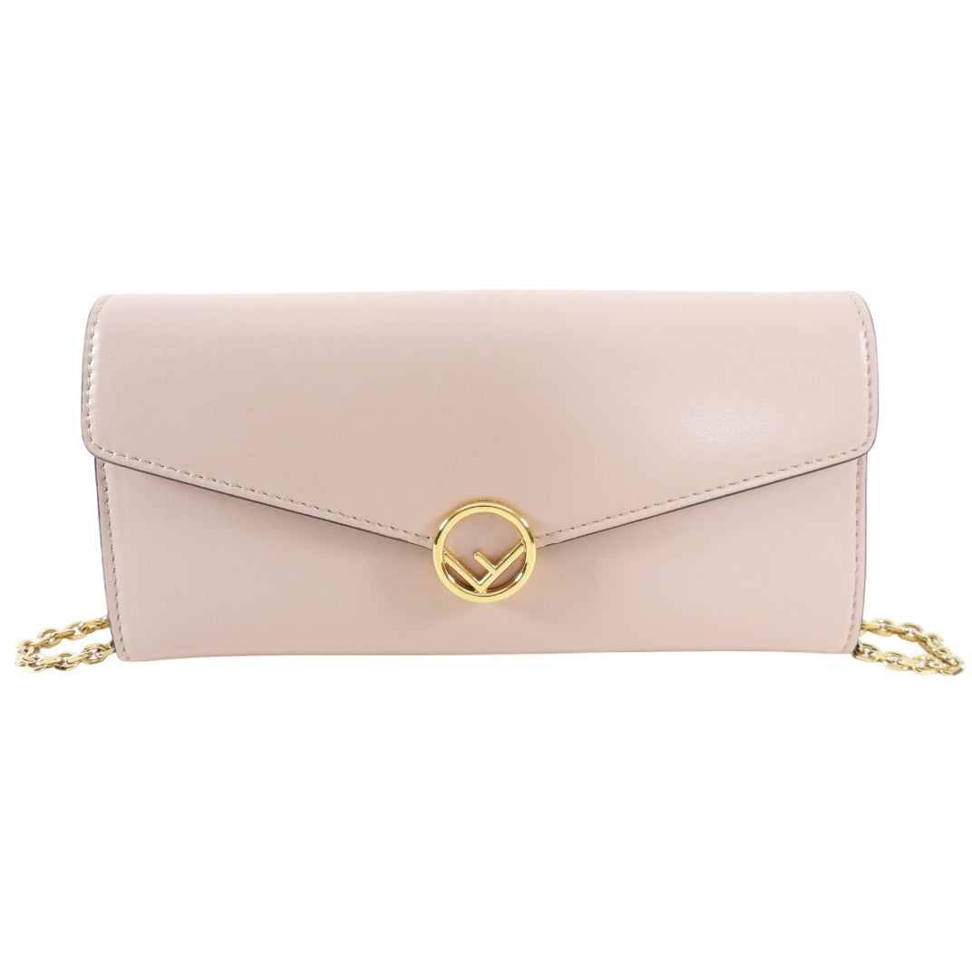 Fendi Blush Pink Nude F as in Fendi Wallet on Chain Bag