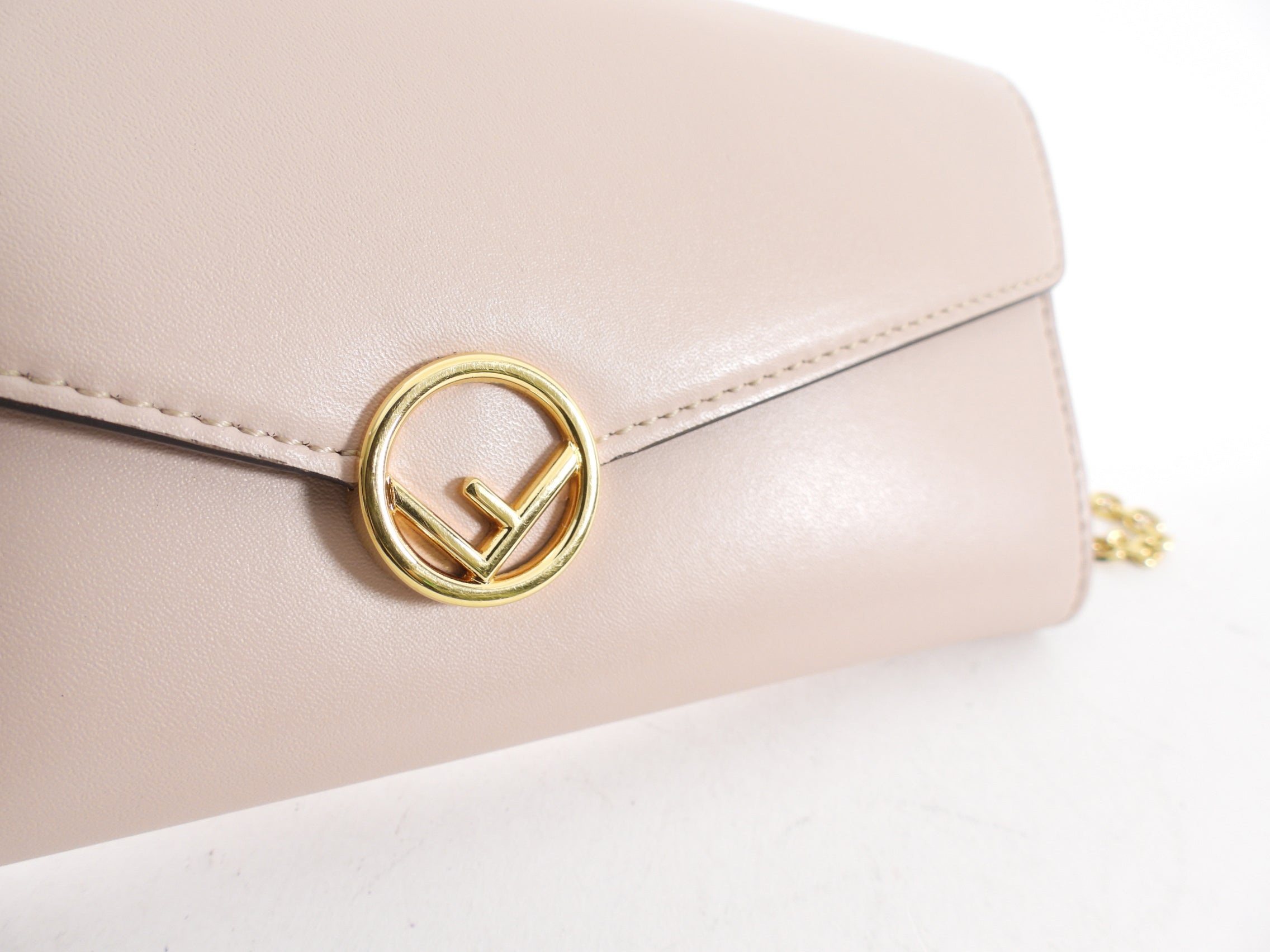 Fendi Blush Pink Nude F as in Fendi Wallet on Chain Bag