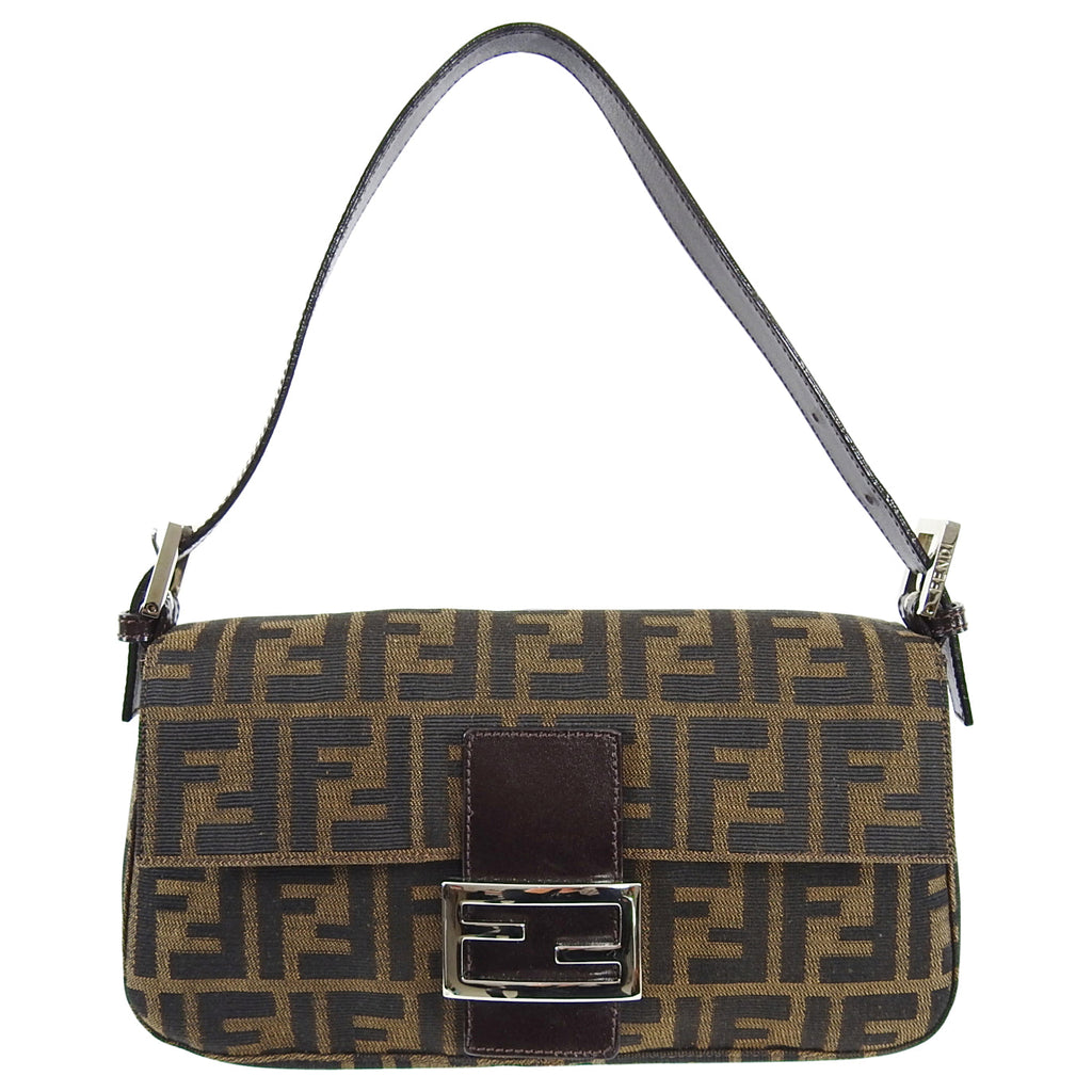 Fendi Vintage 1990's Zucca Monogram Logo Baguette Bag