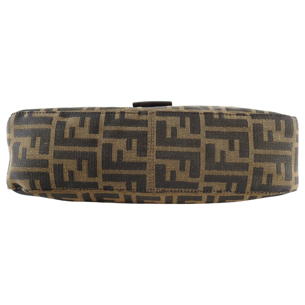 Fendi Brown Zucca Logo Baguette Bag