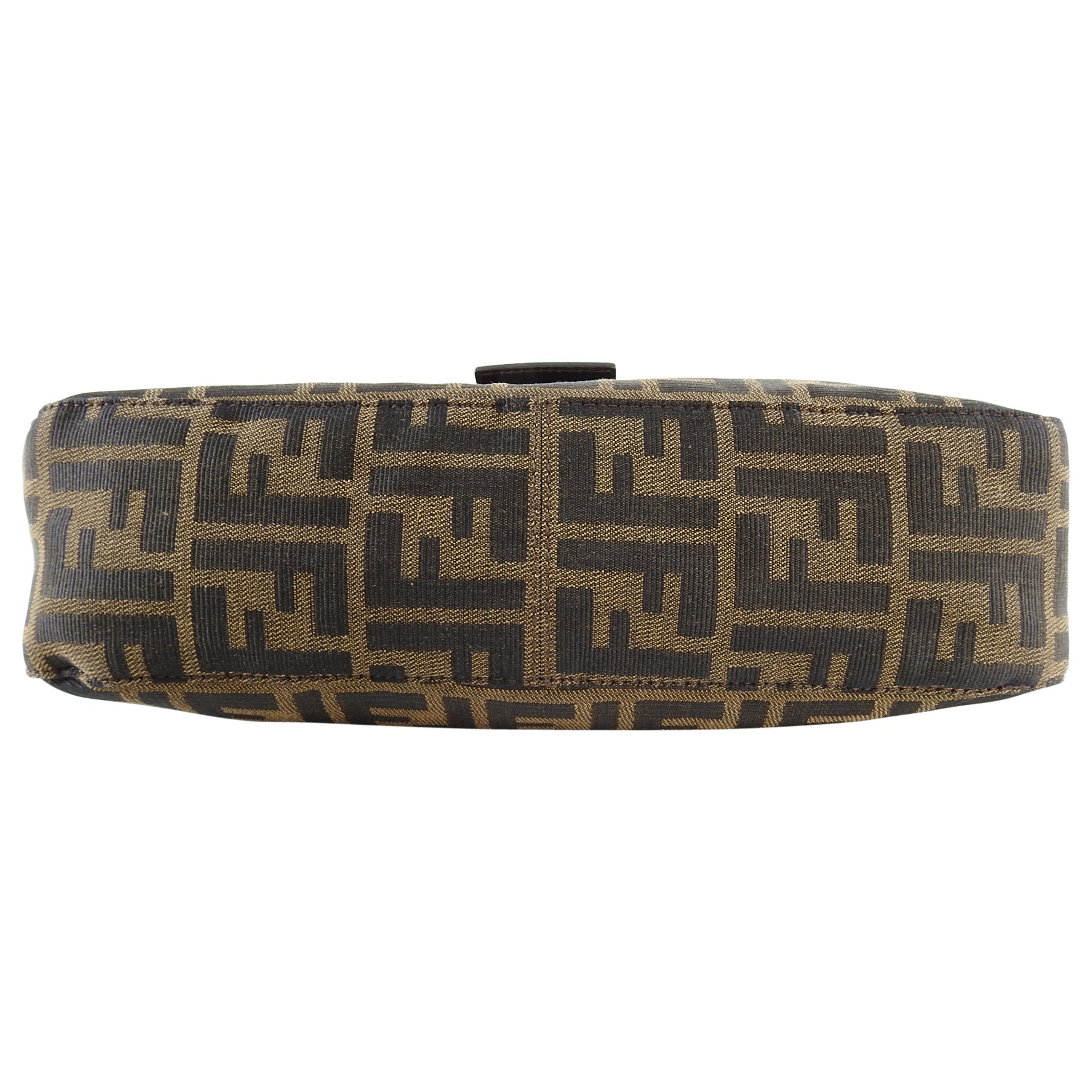 Fendi Brown Zucca Logo Baguette Bag