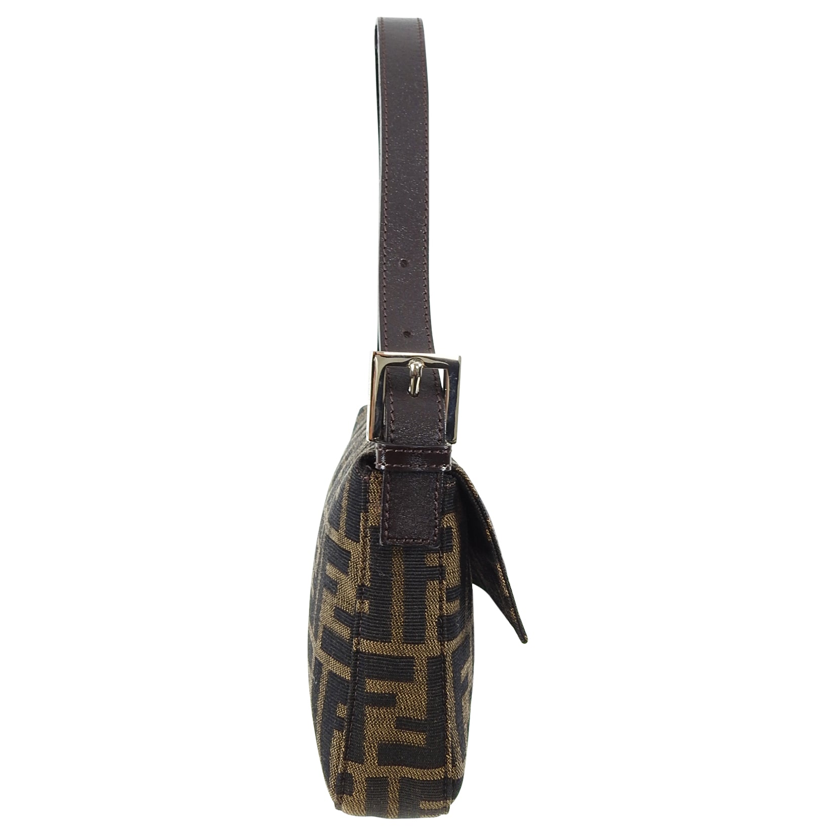 Fendi Vintage 1990's Zucca Monogram Logo Baguette Bag
