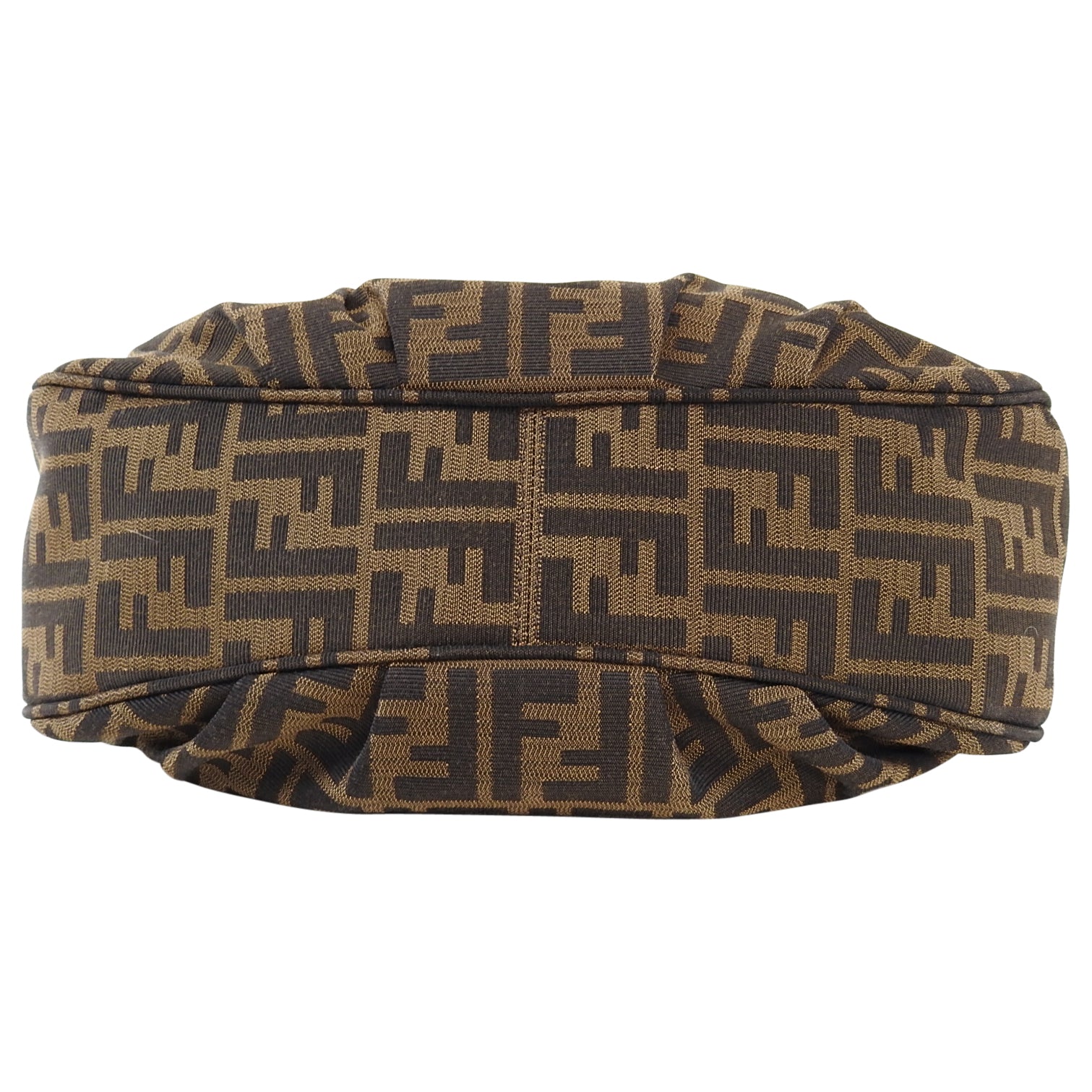 Fendi Zucca Monogram Logo Shoulder Bag with Braided Strap