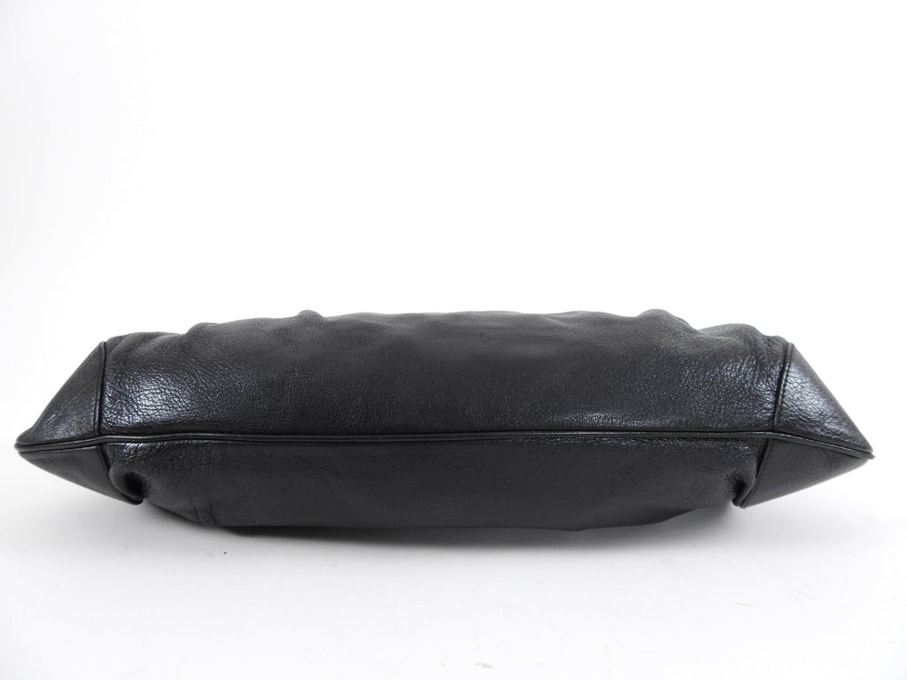 Ferragamo Black Leather Marisa Hobo Bag