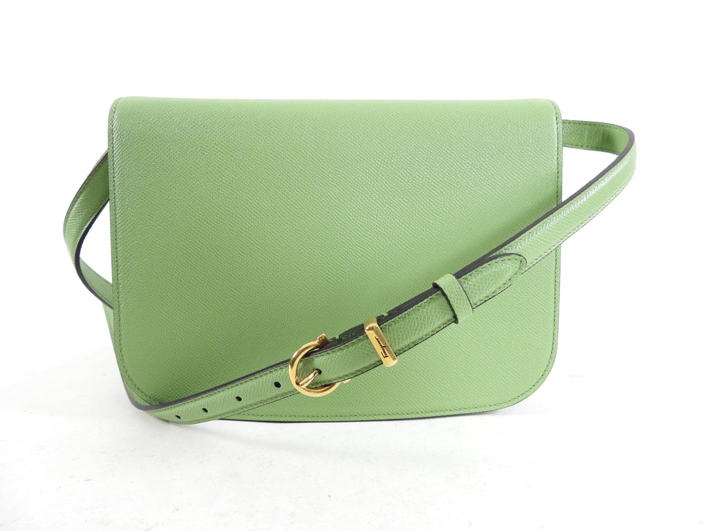 Ferragamo Mint Green Hedren Crossbody Gancini Bag