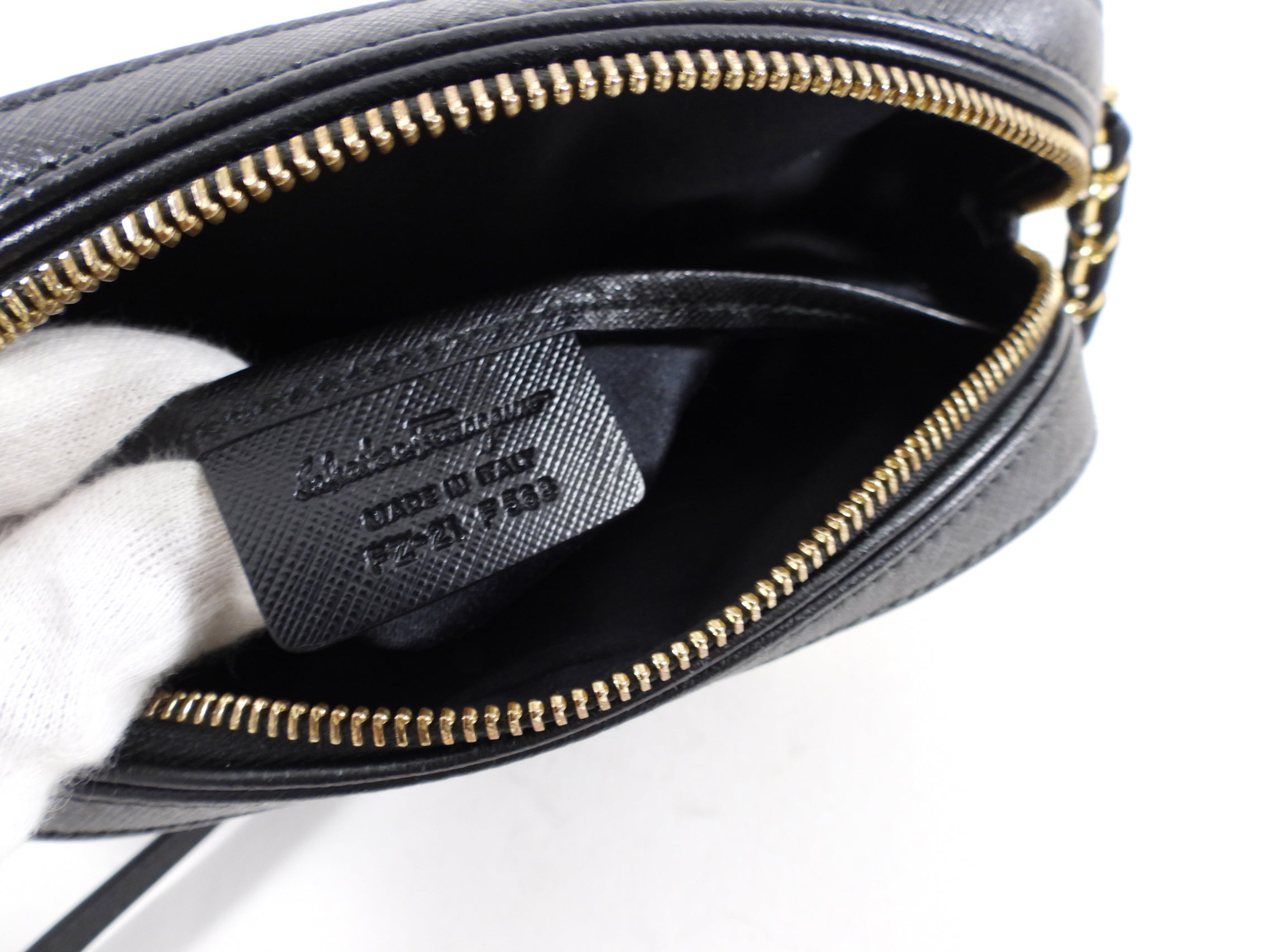 Ferragamo Black Lydia Crossbody Chain Camera Bag