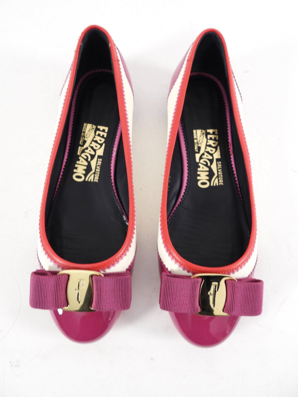 Ferragamo Pink Fuchsia Patent Varina Ballet Flat - 6