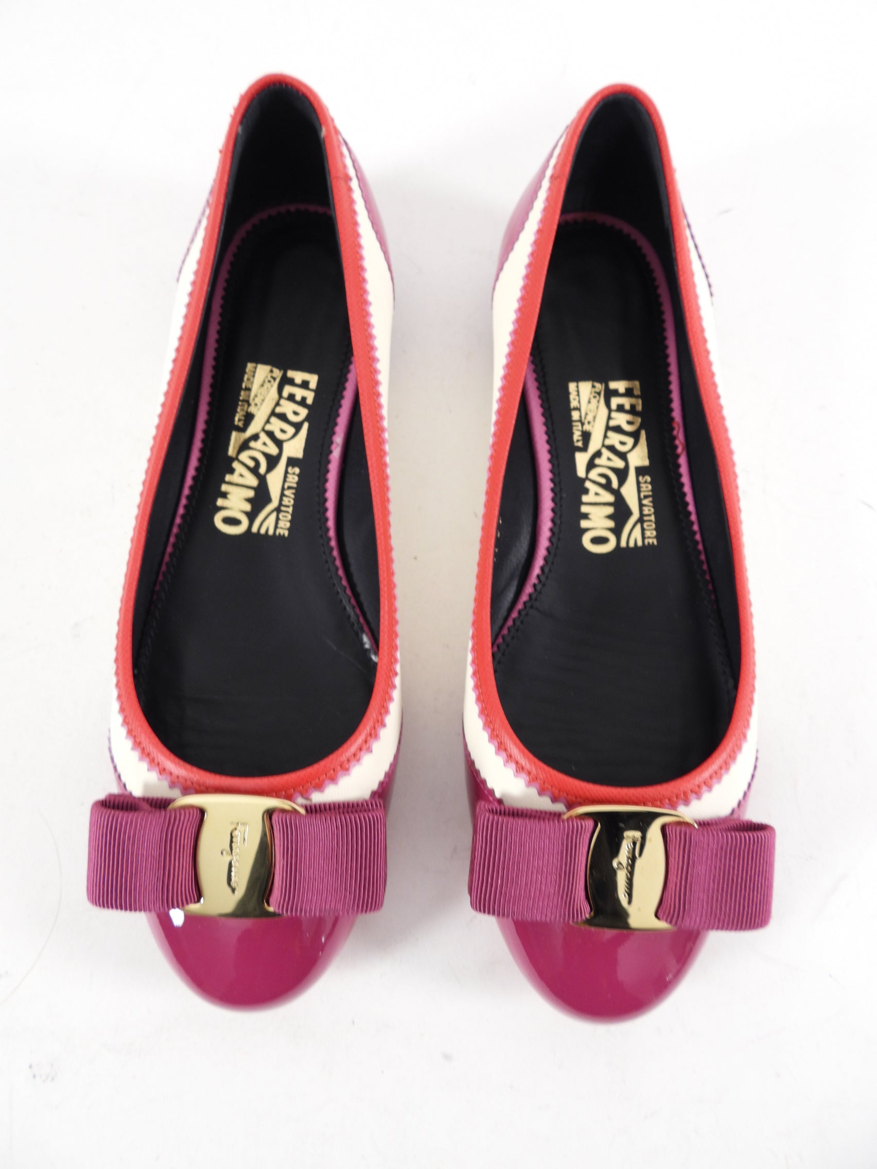 Ferragamo Pink Fuchsia Patent Varina Ballet Flat - 6