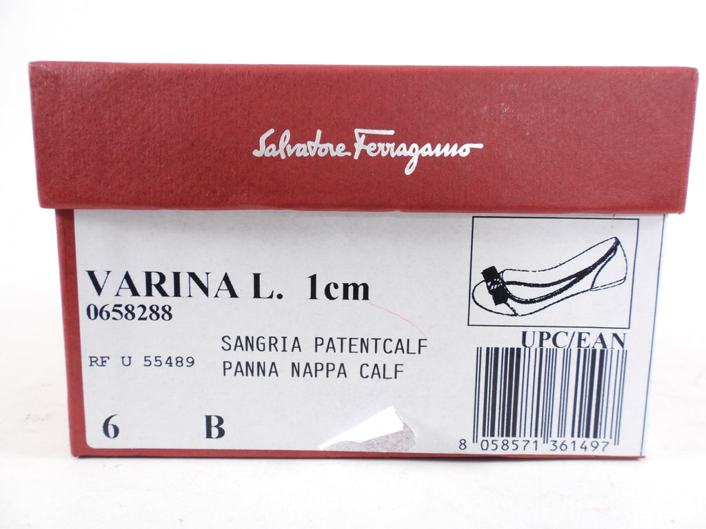 Ferragamo Pink Fuchsia Patent Varina Ballet Flat - 6
