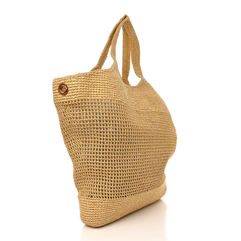 Raffia Icare Shopping Tote Natural