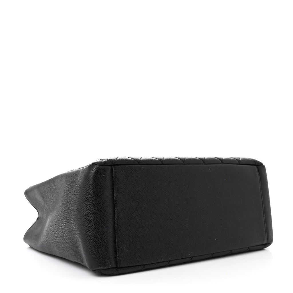Caviar Quilted Grand Shopping Tote GST Black