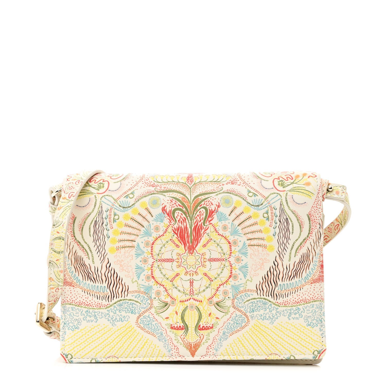 Calfskin Printed Dior In Lights Lady Dior 2-In-1 Pouch Latte Multicolor