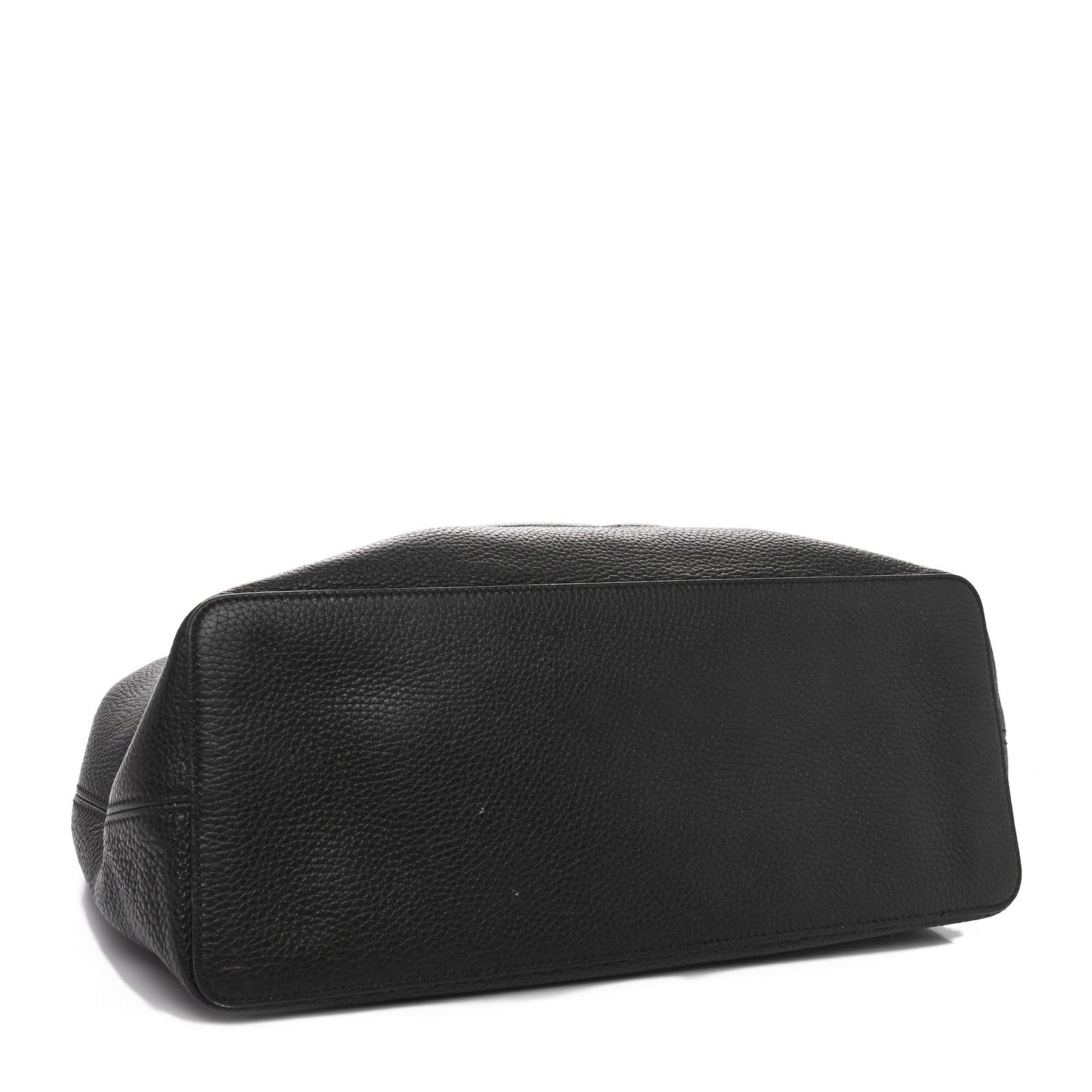Pebbled Calfskin Large Soho Hobo Black