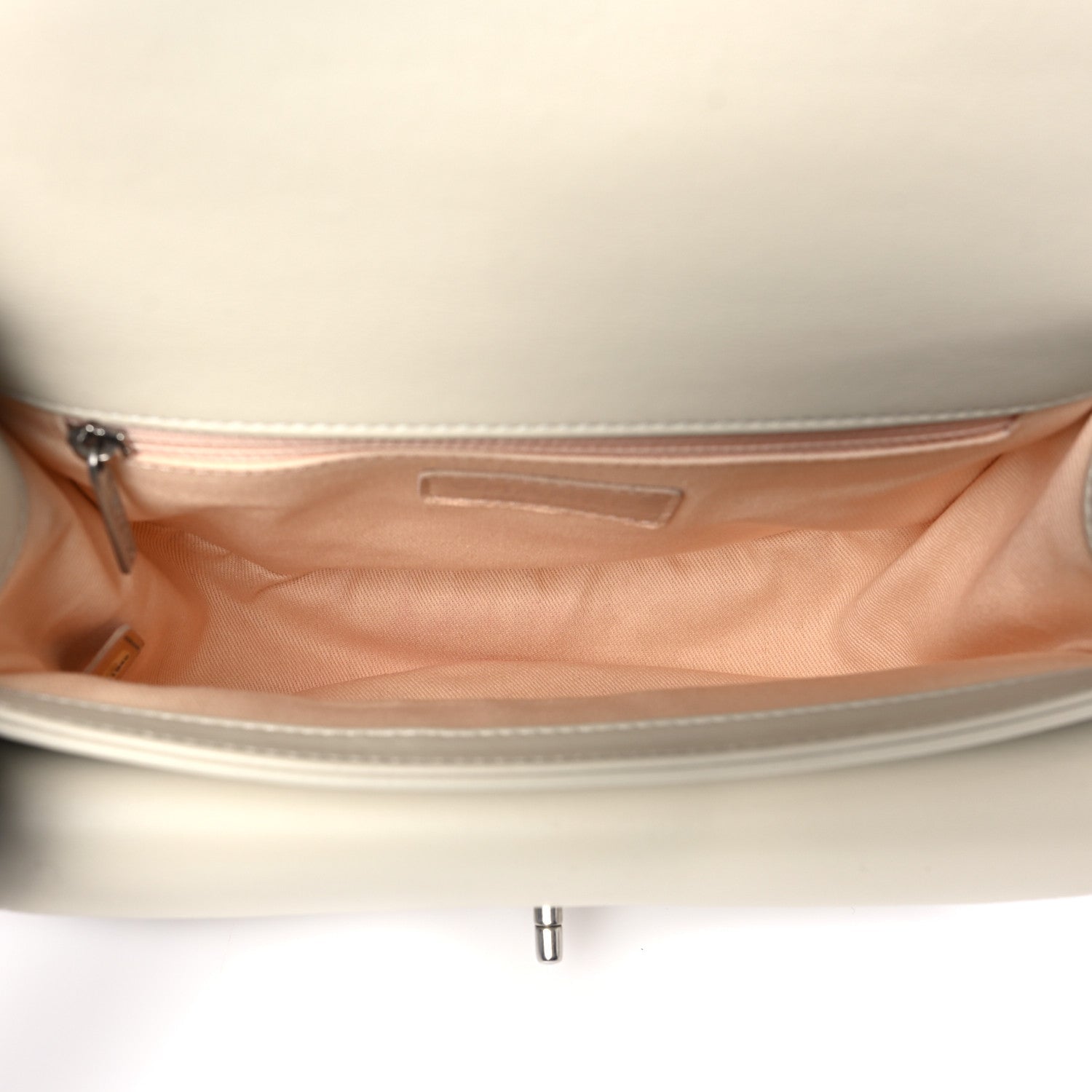 Calfskin Coco Eyelets Small Flap Bag Ivory