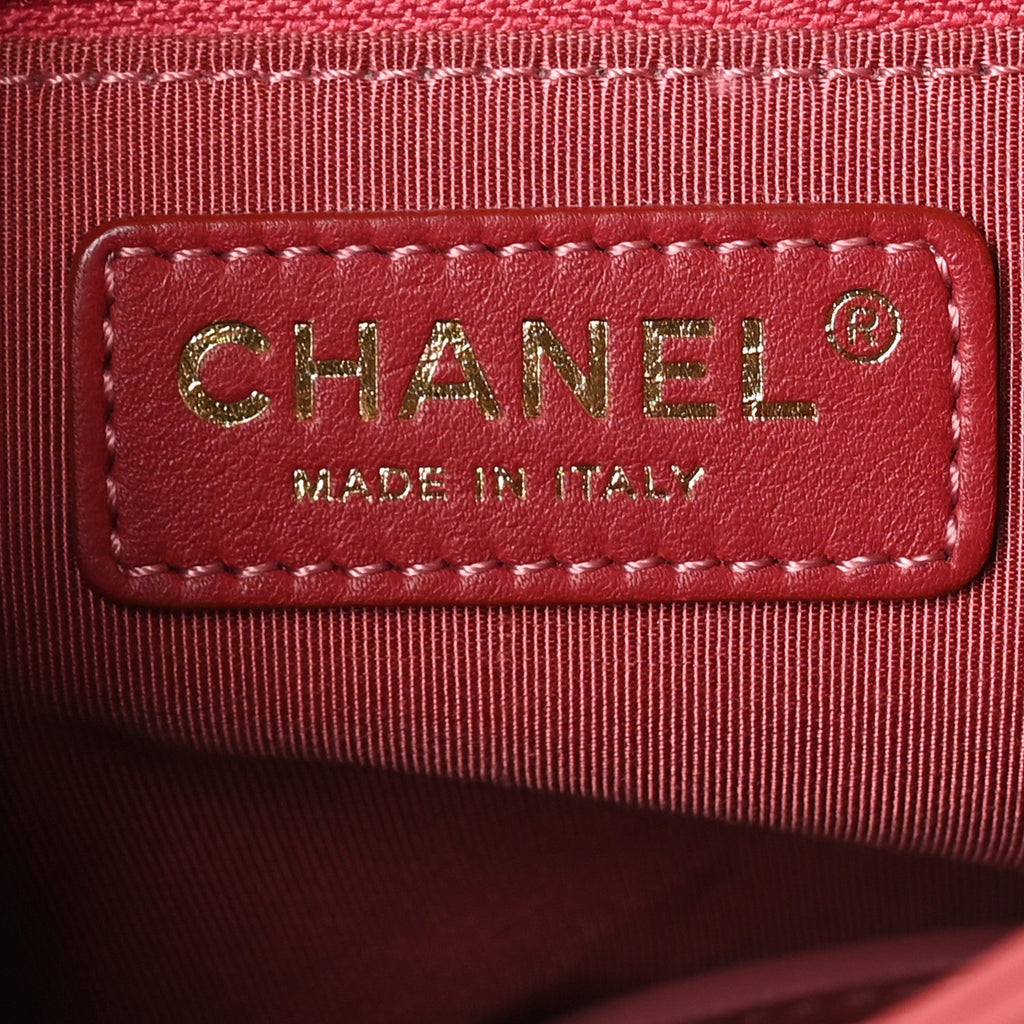 Calfskin Stitched Small Flap Bag Pink