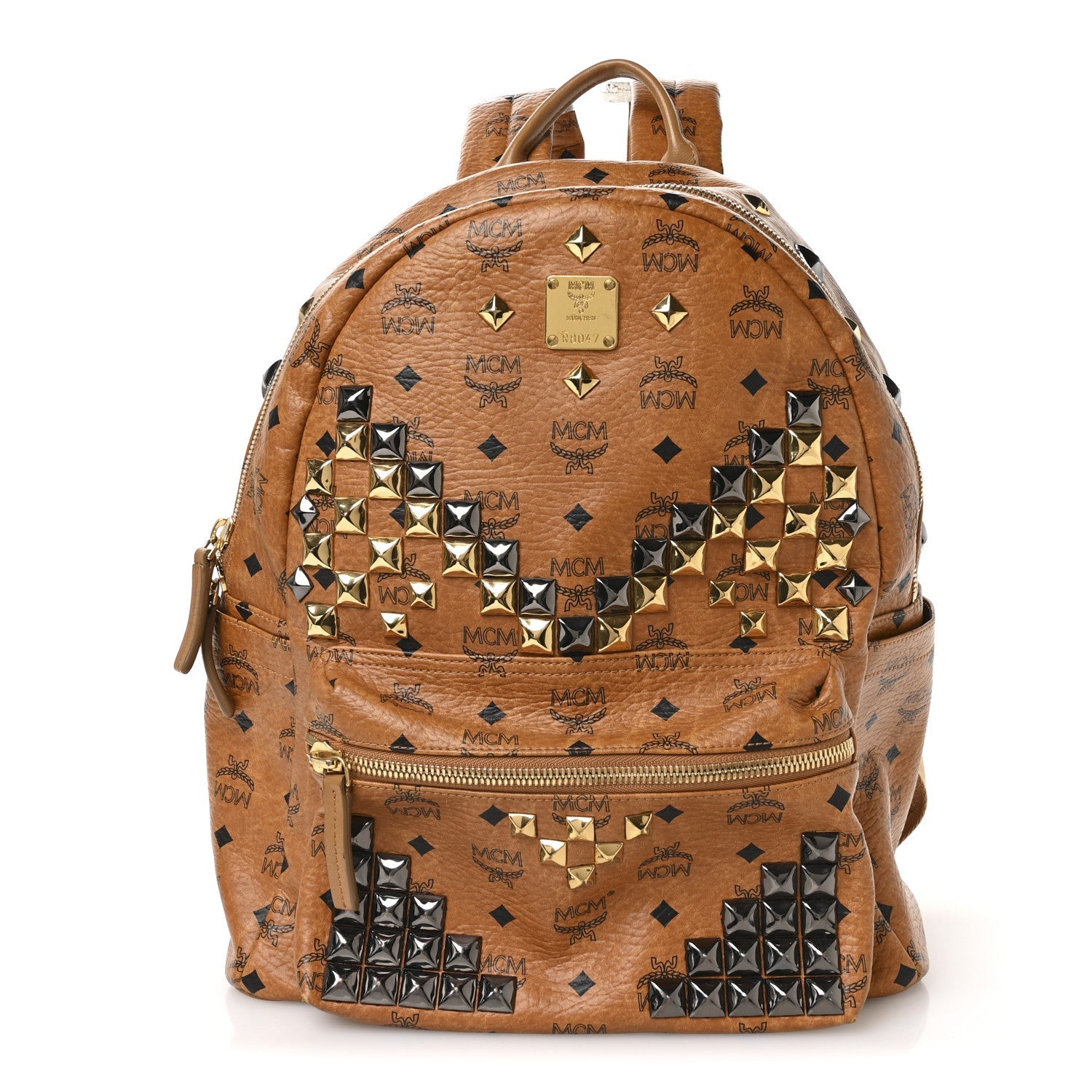 Visetos Studded Medium Stark M Backpack Cognac