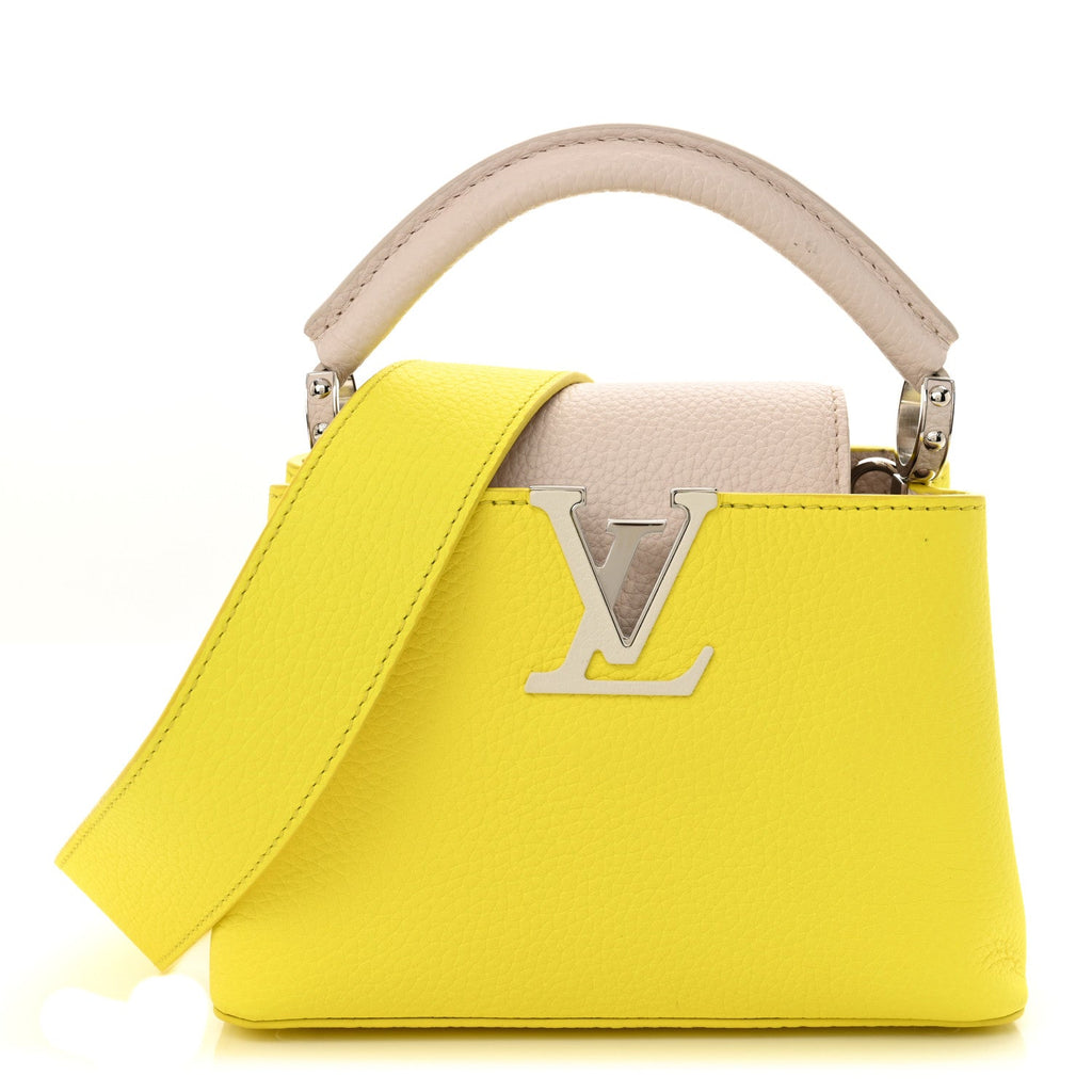 Taurillon Mini Capucines Yellow Beige