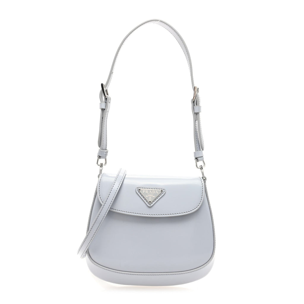 Spazzolato Mini Cleo Flap Adjustable Strap Shoulder Bag Fiordaliso