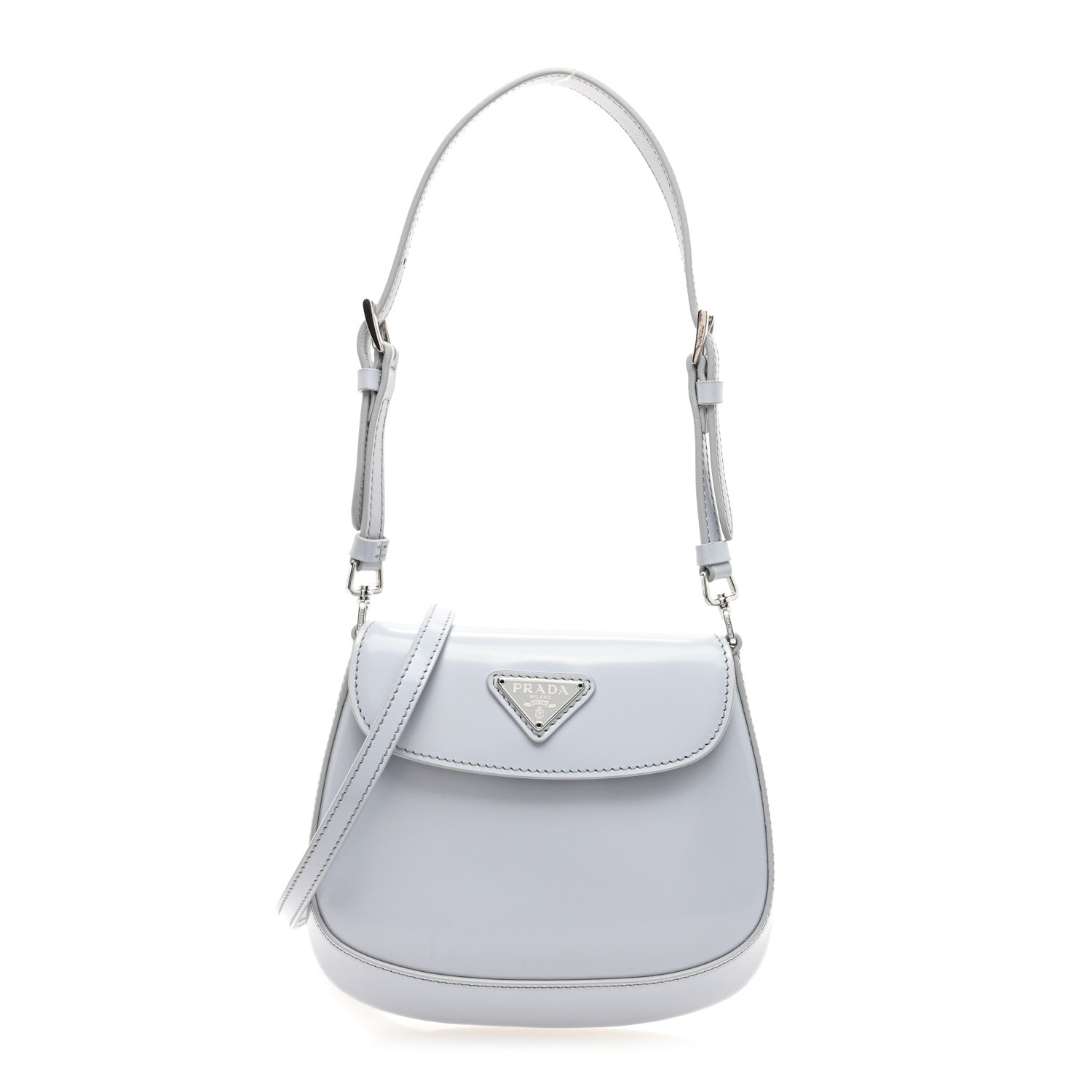 Spazzolato Mini Cleo Flap Adjustable Strap Shoulder Bag Fiordaliso
