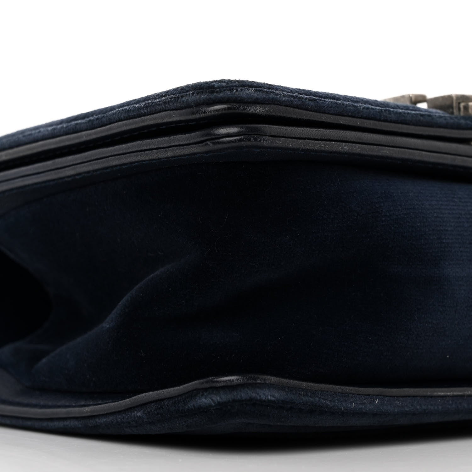 Velvet Quilted Small Boy Flap Blue