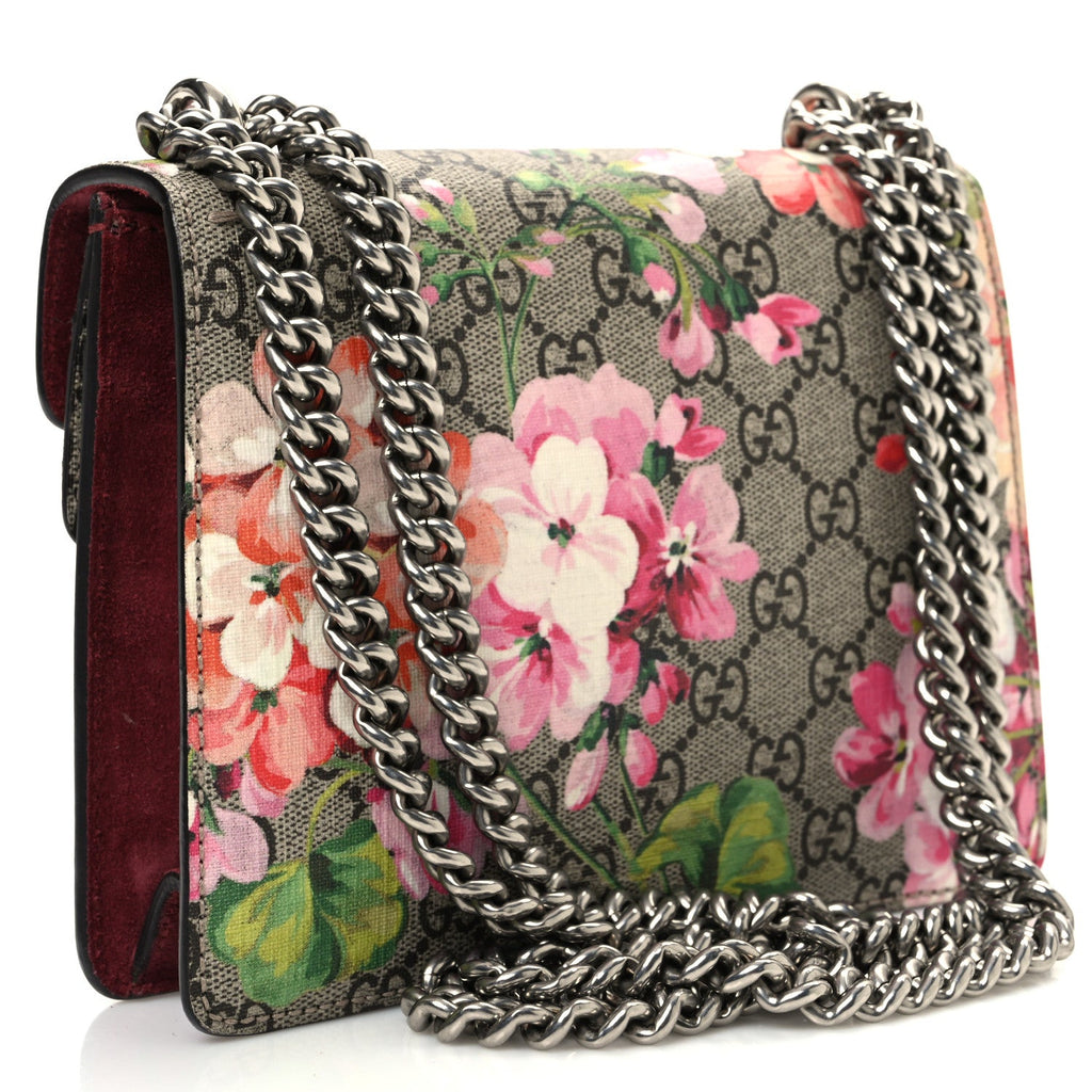 GG Supreme Monogram Blooms Mini Dionysus Shoulder Bag Beige Multicolor Dry Rose