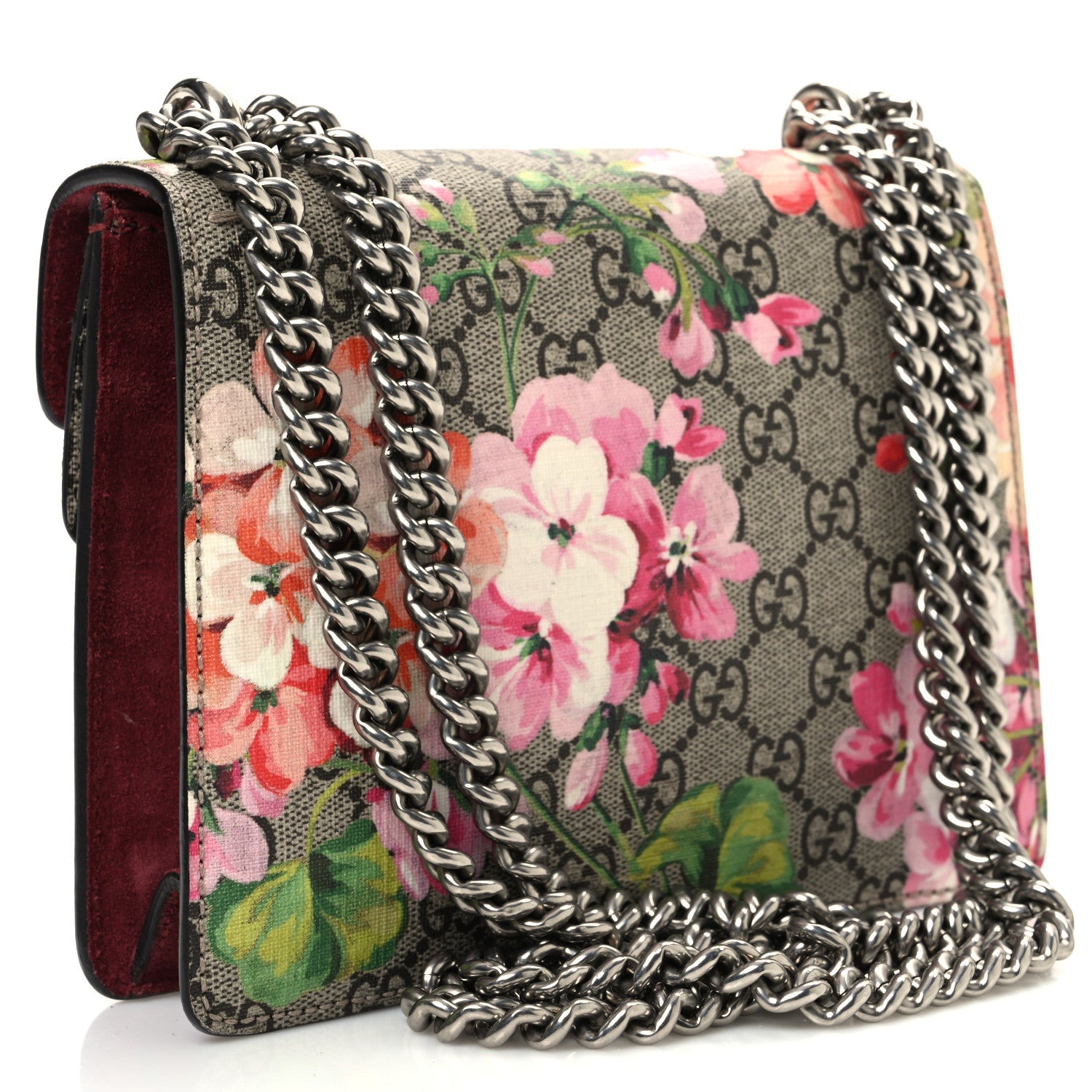 GG Supreme Monogram Blooms Mini Dionysus Shoulder Bag Beige Multicolor Dry Rose