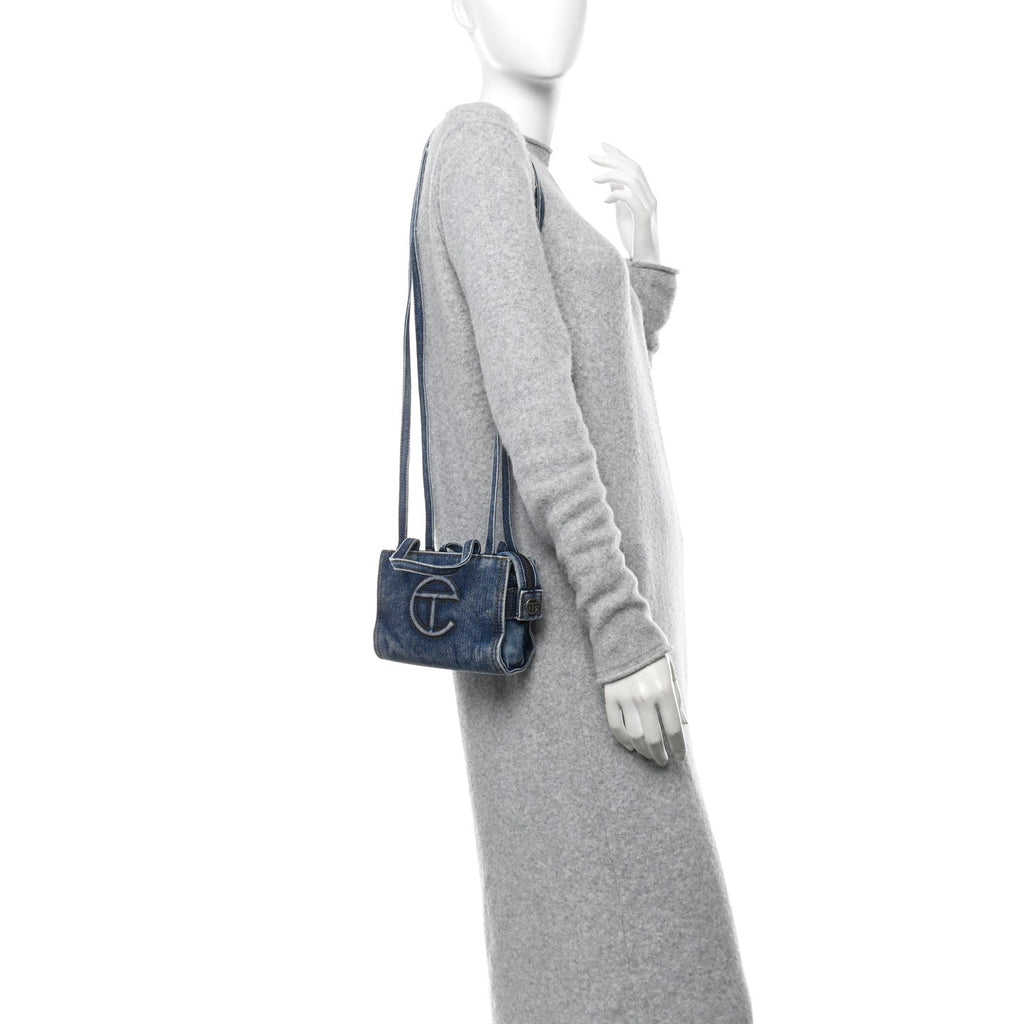 Denim Small Shopping Bag Blue