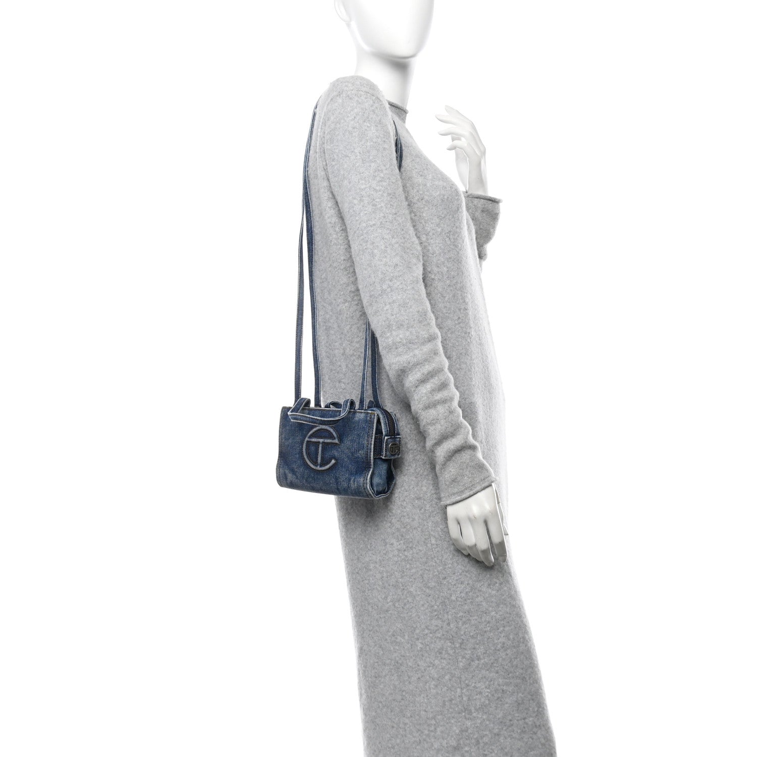 Denim Small Shopping Bag Blue