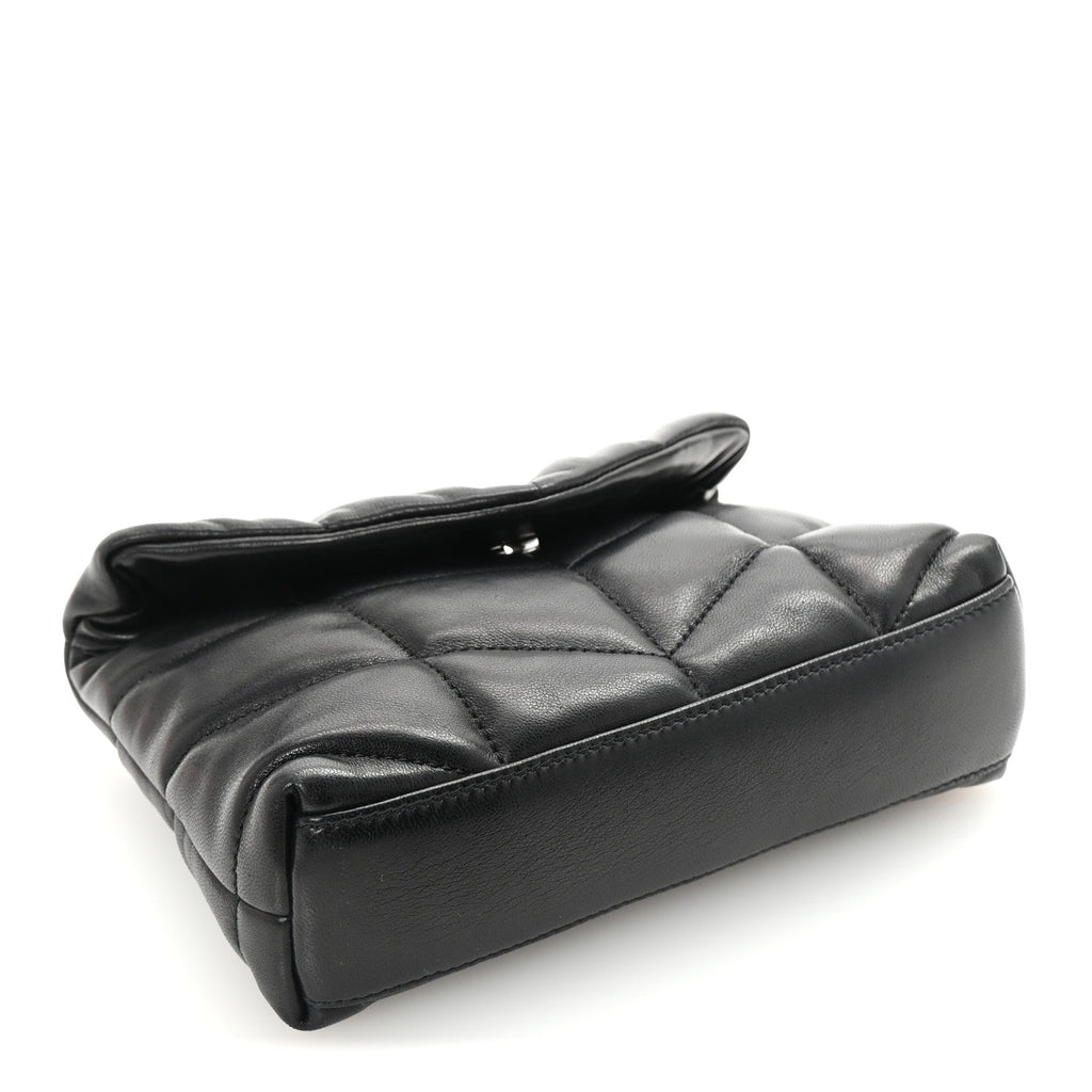Lambskin Monogram Loulou Puffer Pouch Clutch Black