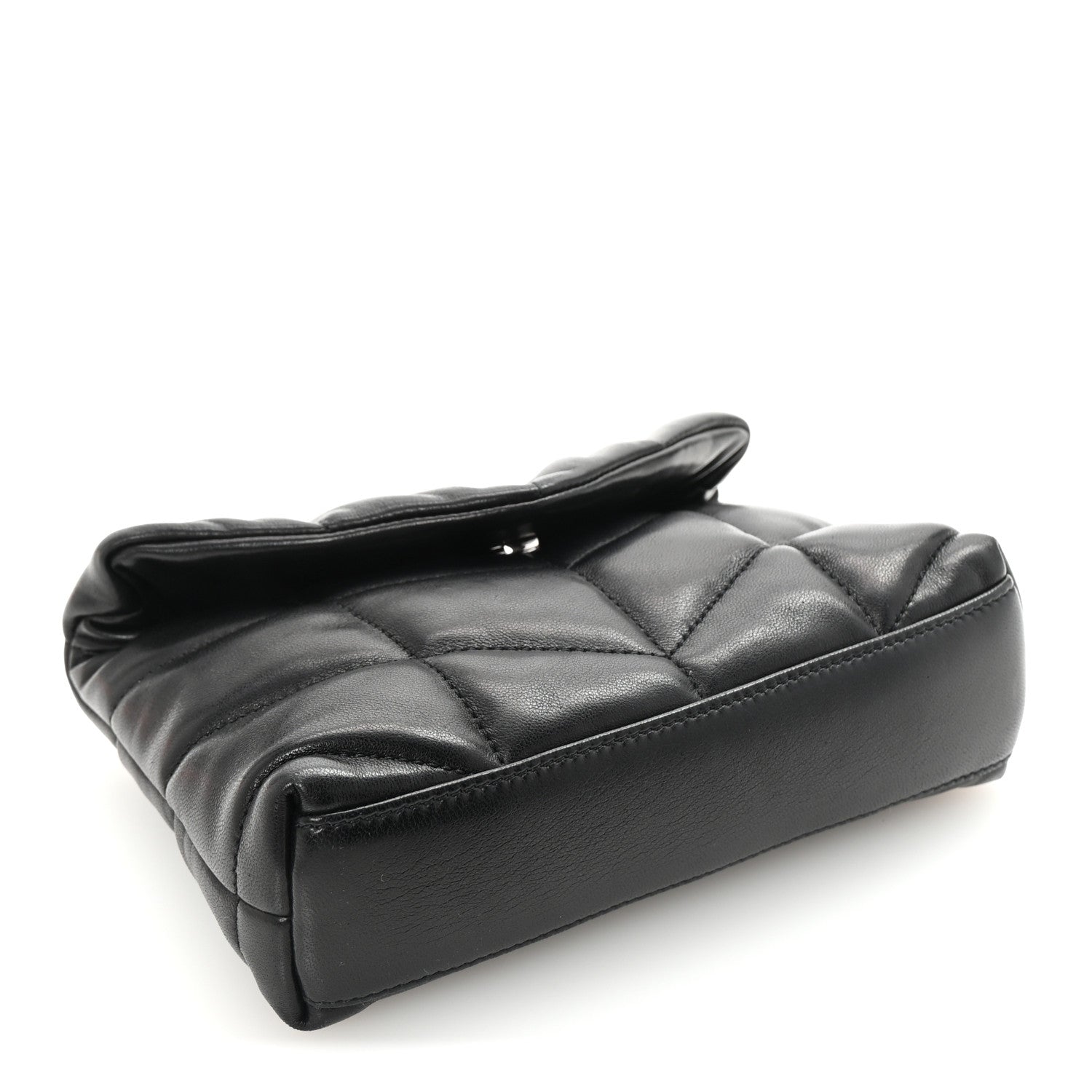 Lambskin Monogram Loulou Puffer Pouch Clutch Black