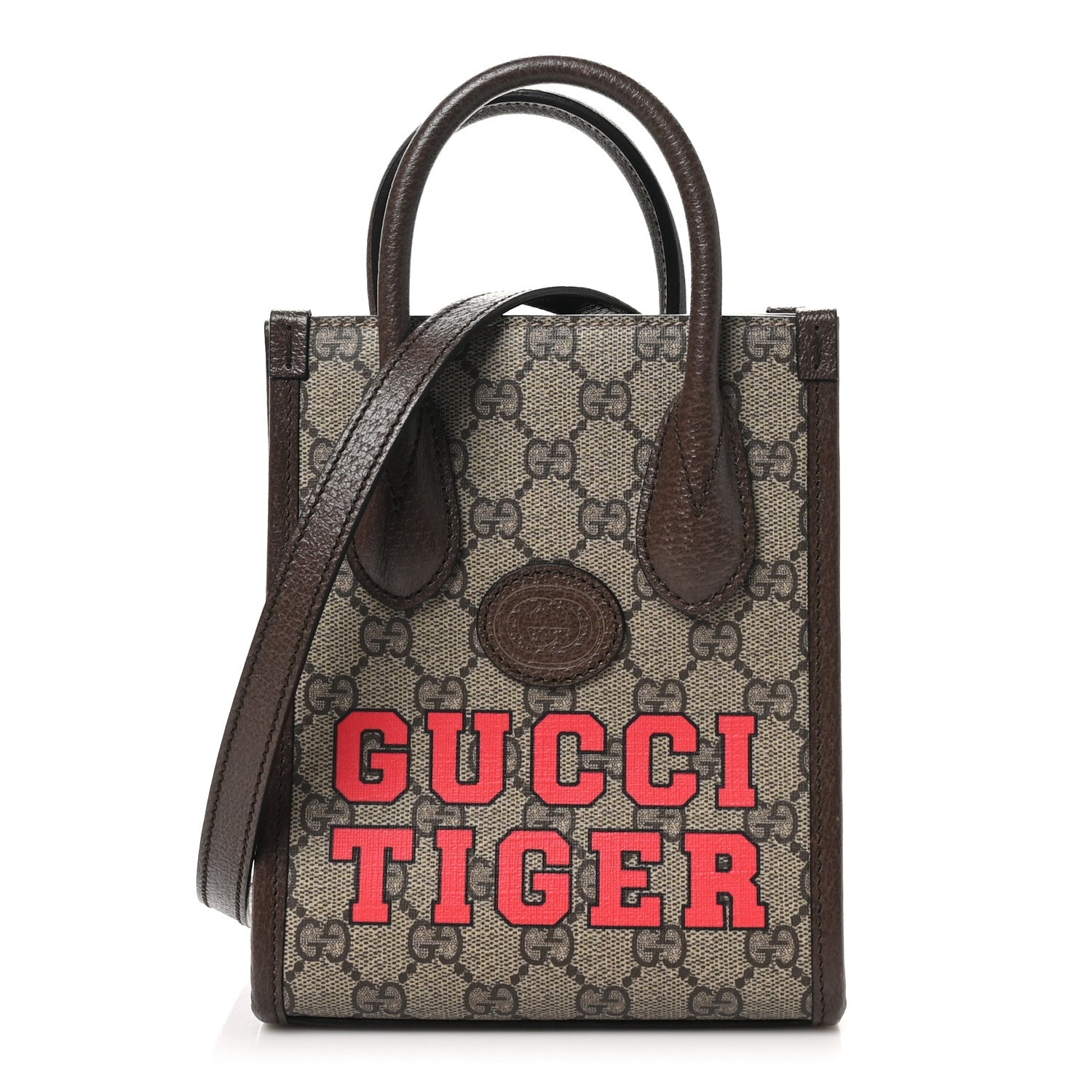GG Supreme Monogram Textured Dollar Calfskin Web Gucci Tiger Mini Retro Interlocking G Tote Bag Beige Ebony Live Red New Shamarock New Acero