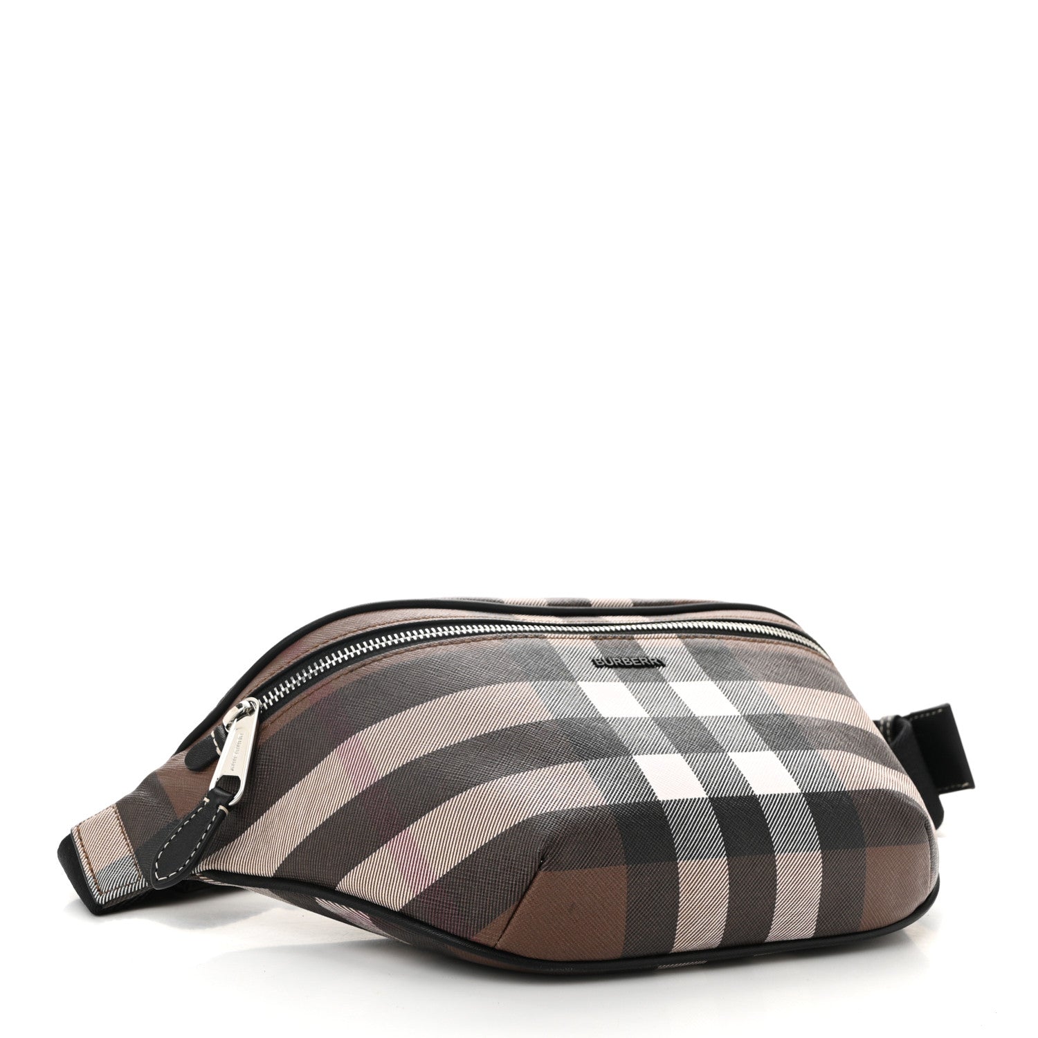 E-canvas Check Cason Bum Bag Dark Birch Brown