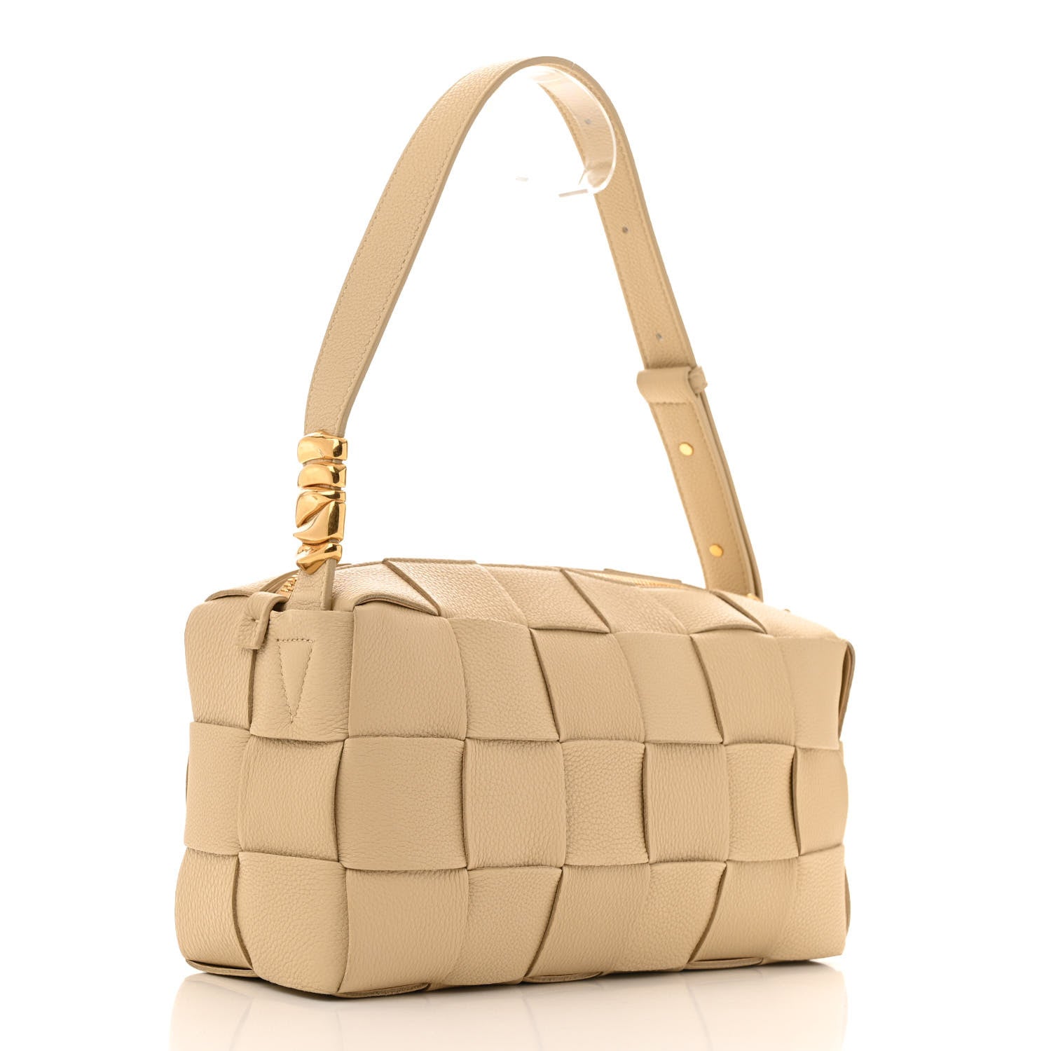 Calfskin Maxi Intrecciato Brick Cassette Bag Porridge