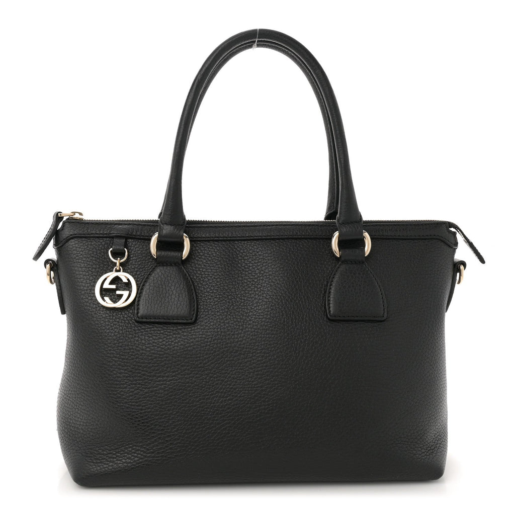 Dollar Calfskin GG Charm Satchel Black