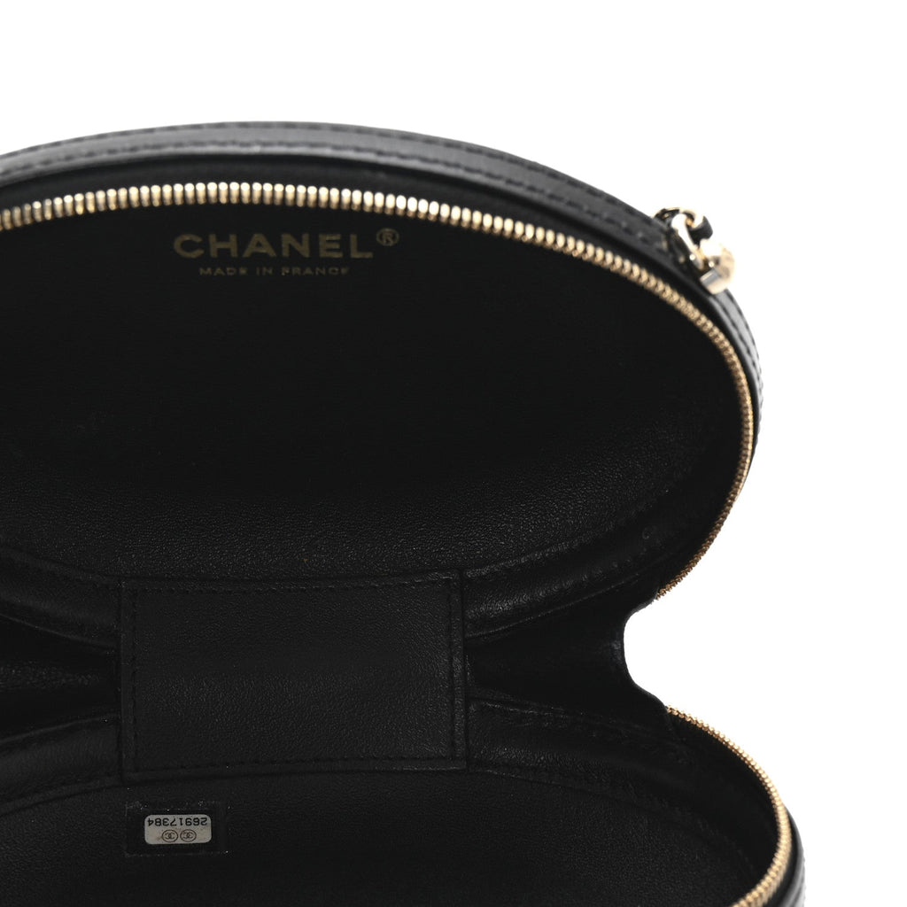 Calfskin Chevron Stitched Evening Bag Black