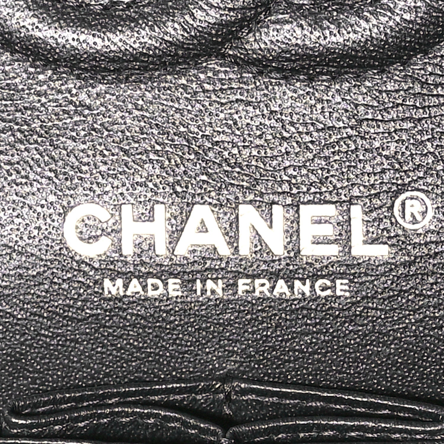 Shiny Crumpled Calfskin Quilted Small Double Flap So Black