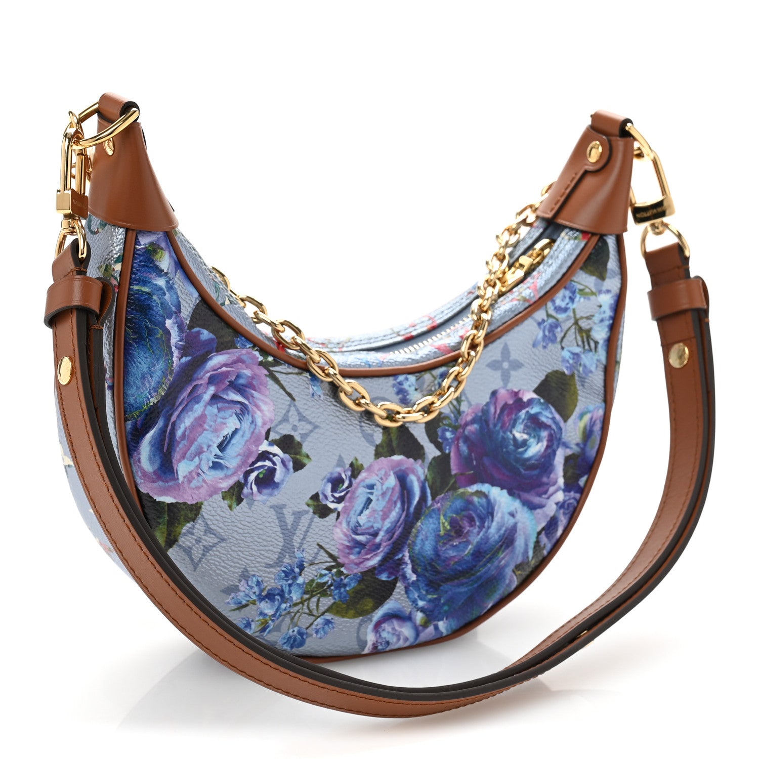 Metallic Monogram LV Garden Loop PM Blue