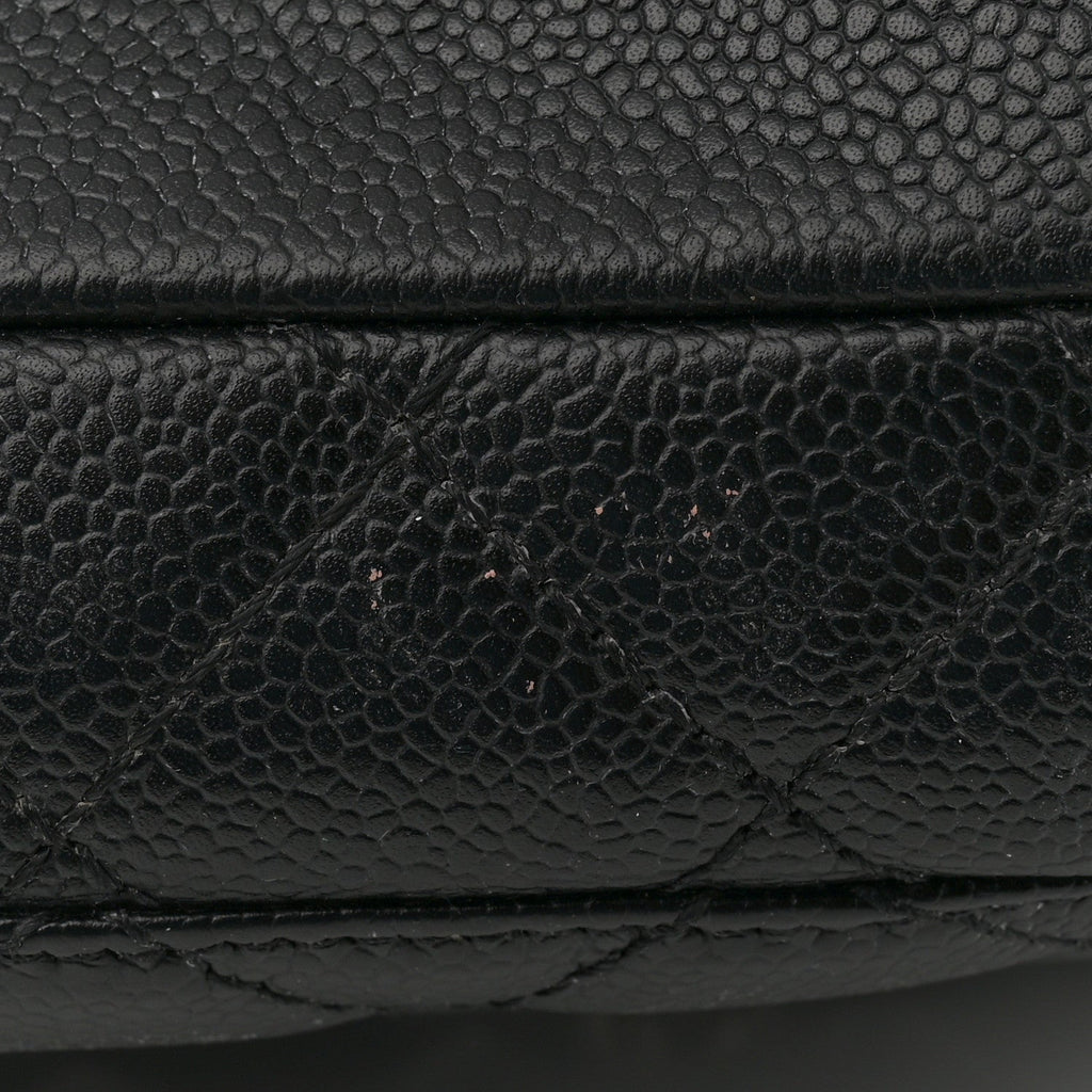 Caviar Quilted Grand Shopping Tote GST Black