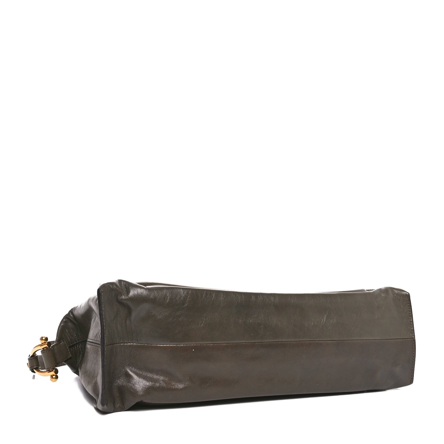 Natural Shiny Calfskin Small Paraty 24 Bag Flannel Grey