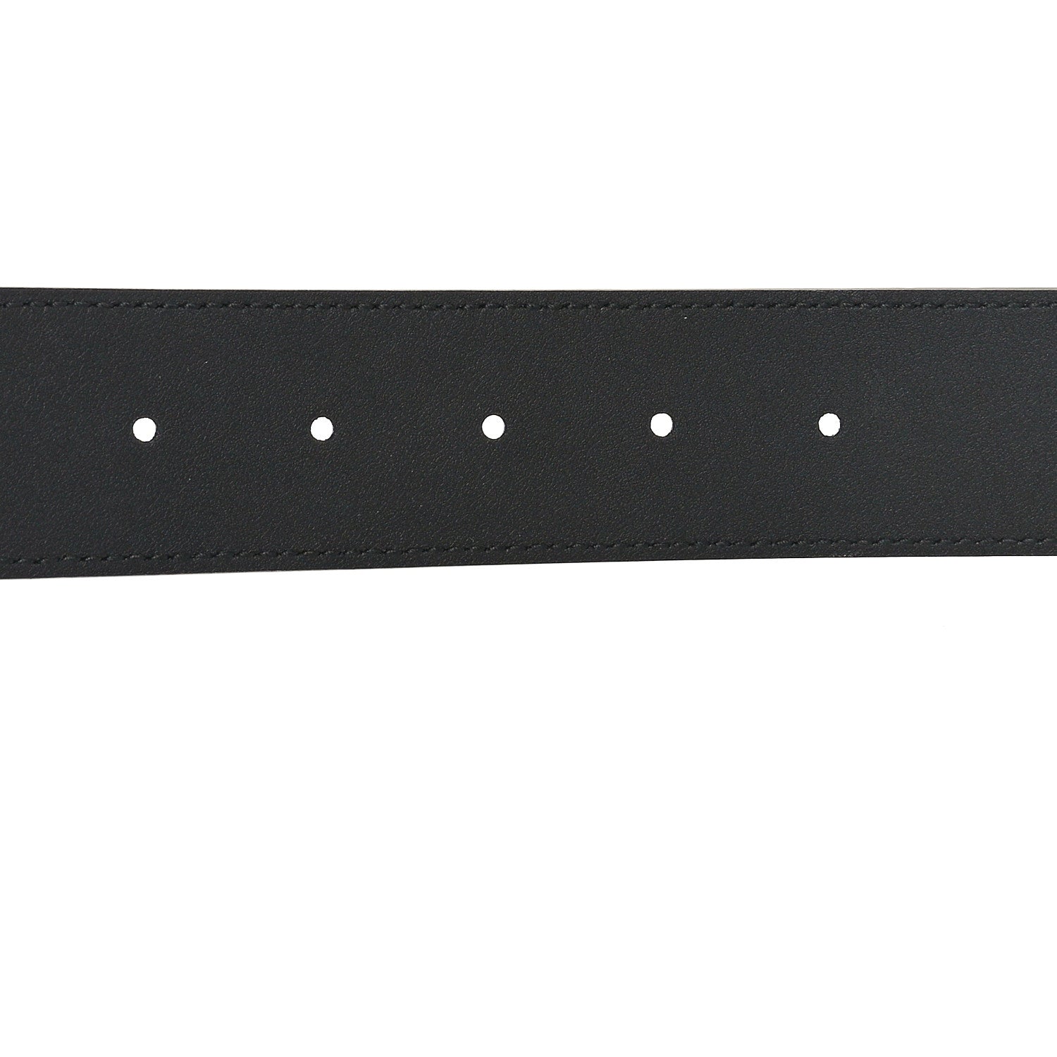 X ADIDAS Textured Dollar Calfskin Double G 40mm Belt 75 30 Black